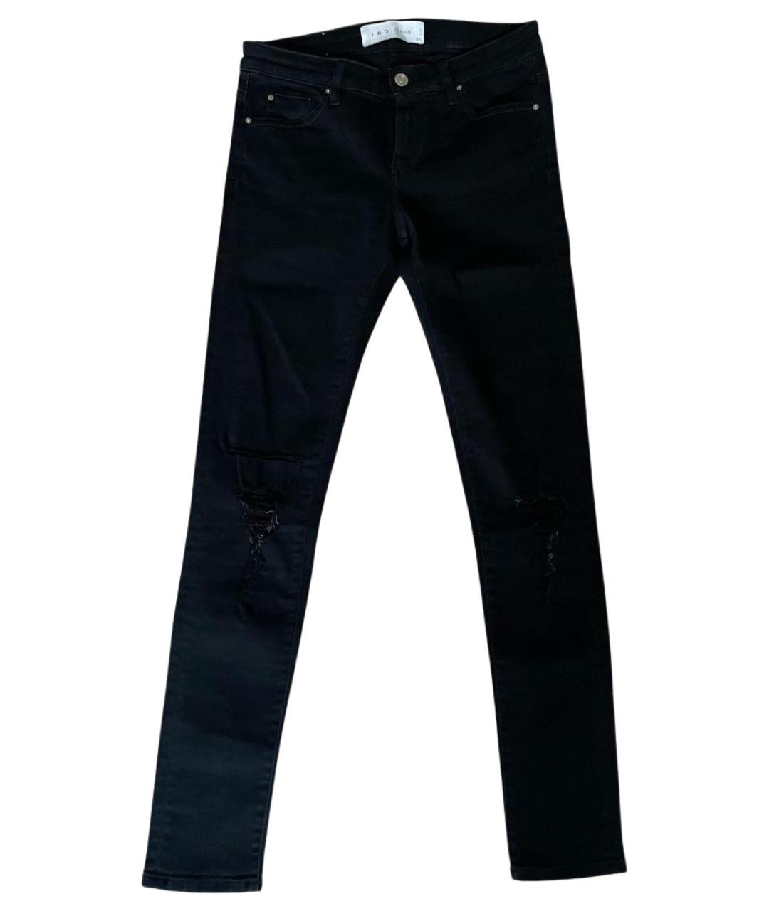 IRO Черные хлопко-эластановые джинсы слим, фото 1