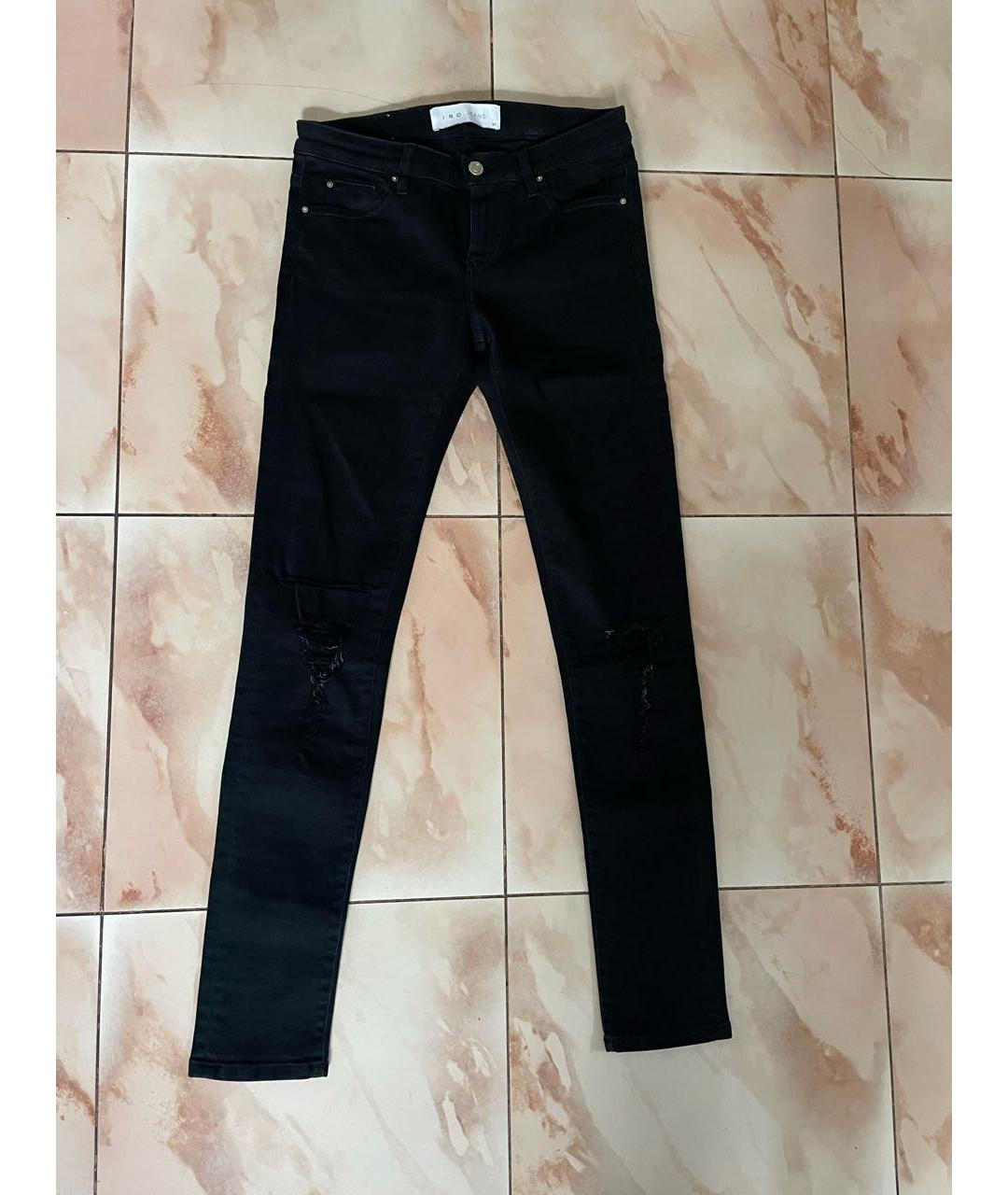 IRO Черные хлопко-эластановые джинсы слим, фото 7