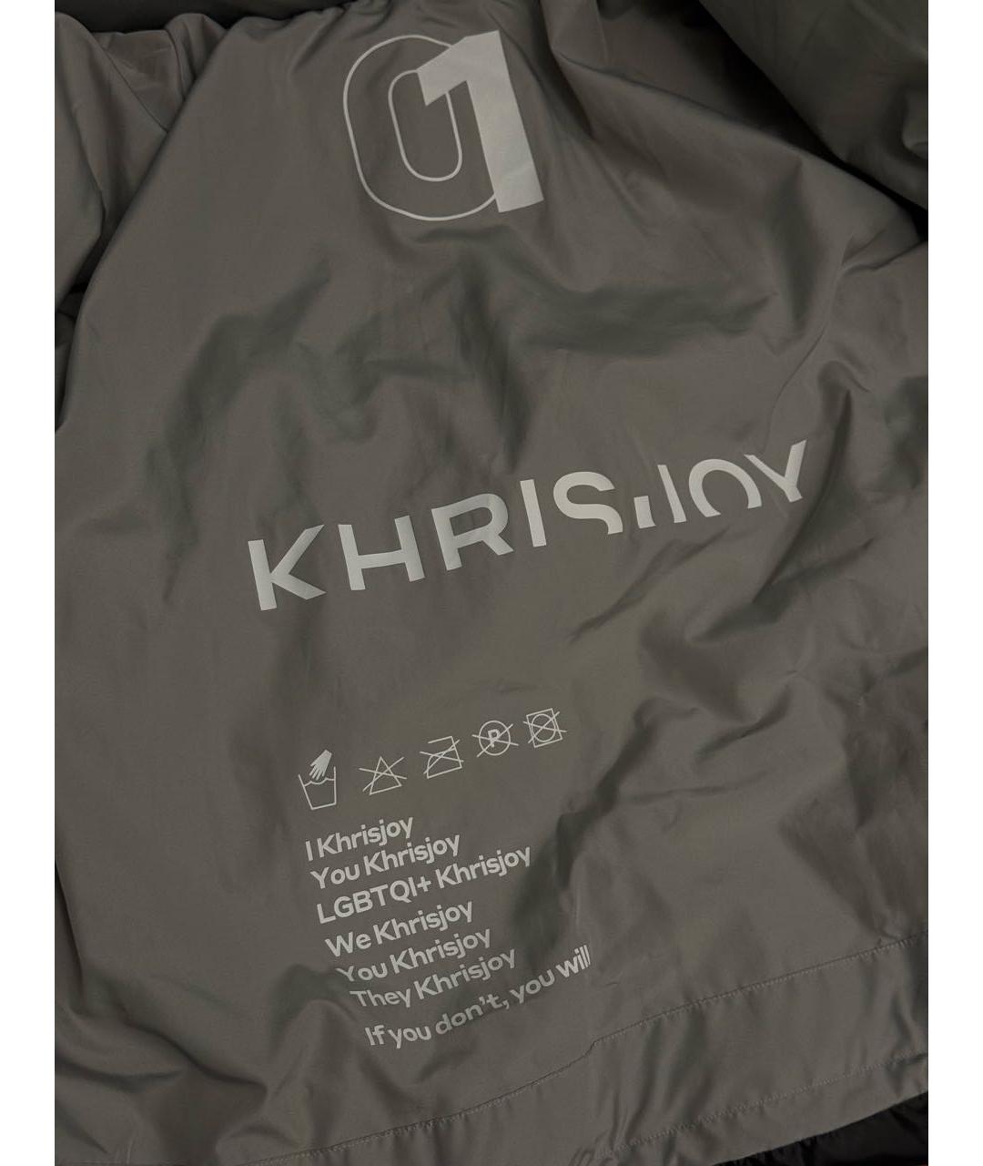 KHRISJOY Серый полиэстеровый пуховик, фото 4