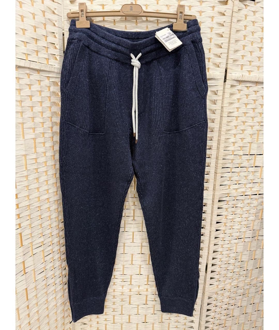 BRUNELLO CUCINELLI Синий хлопковый спортивный костюм, фото 4