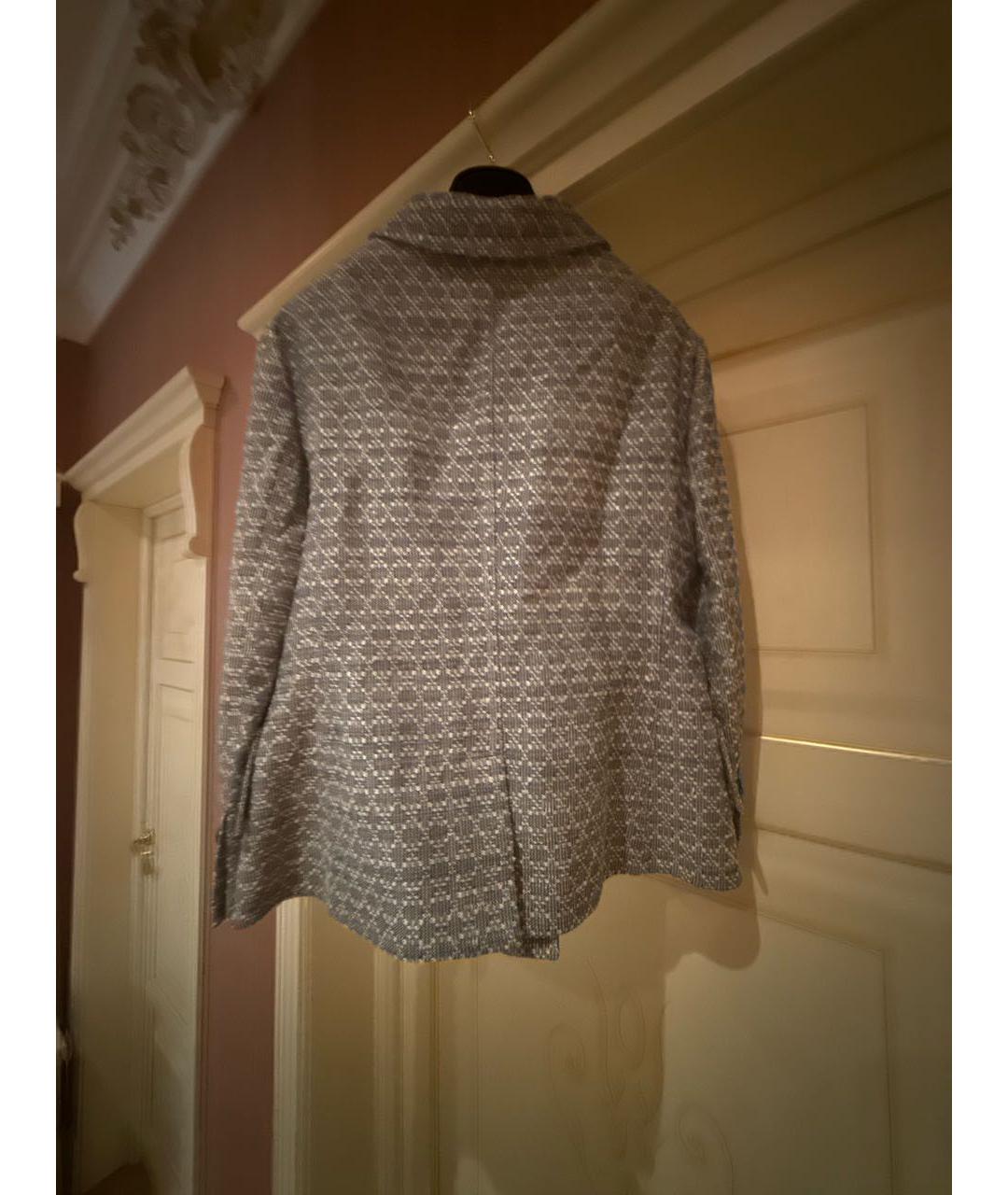 CHRISTIAN DIOR Голубой шелковый жакет/пиджак, фото 2