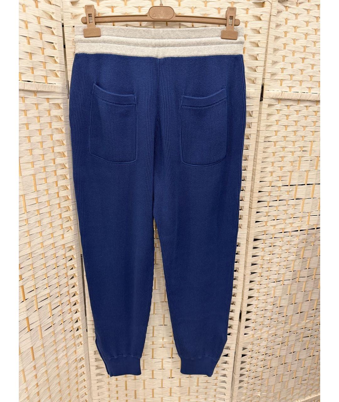 BRUNELLO CUCINELLI Синий хлопковый спортивный костюм, фото 2