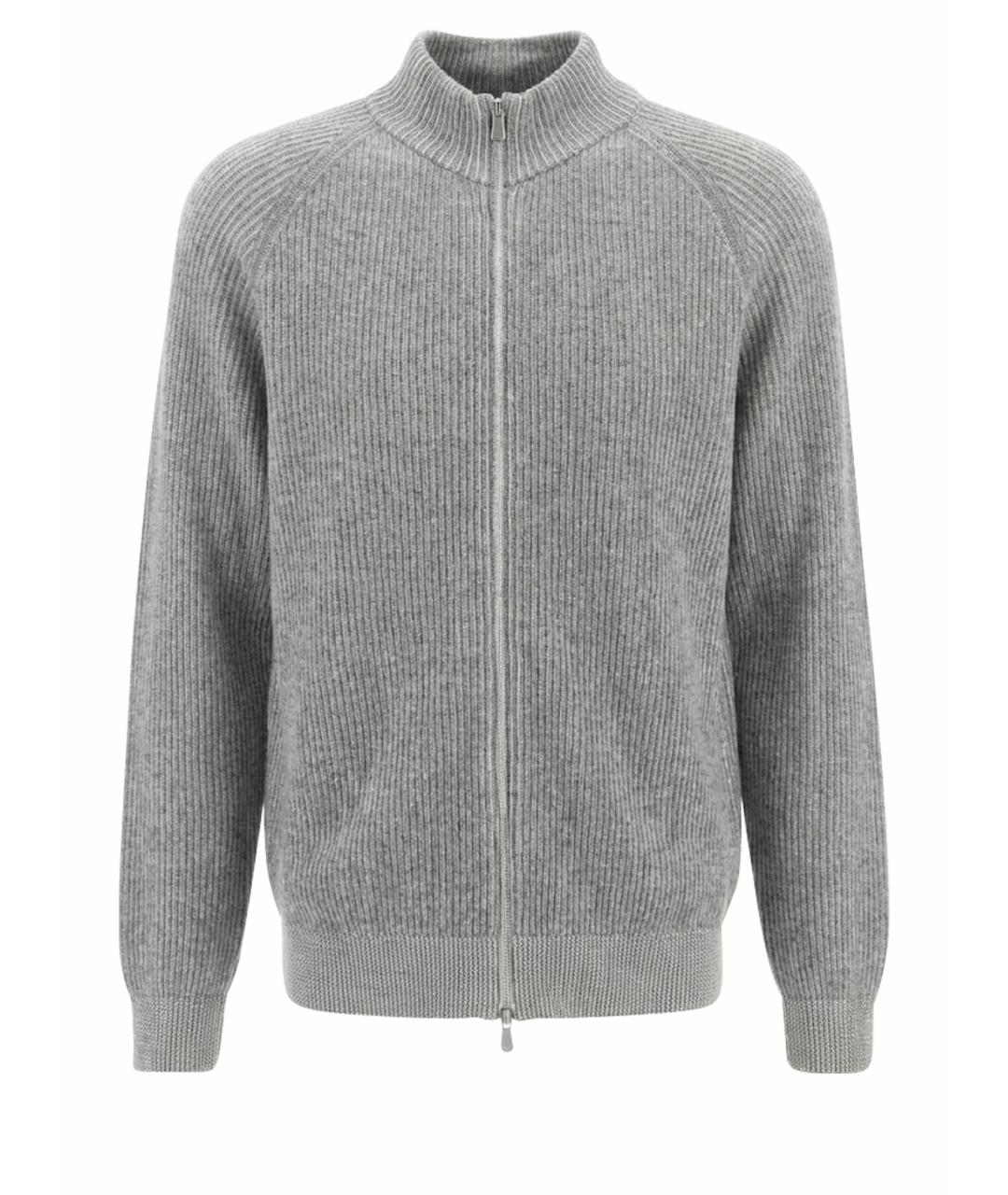 BRUNELLO CUCINELLI Серый кашемировый кардиган, фото 1