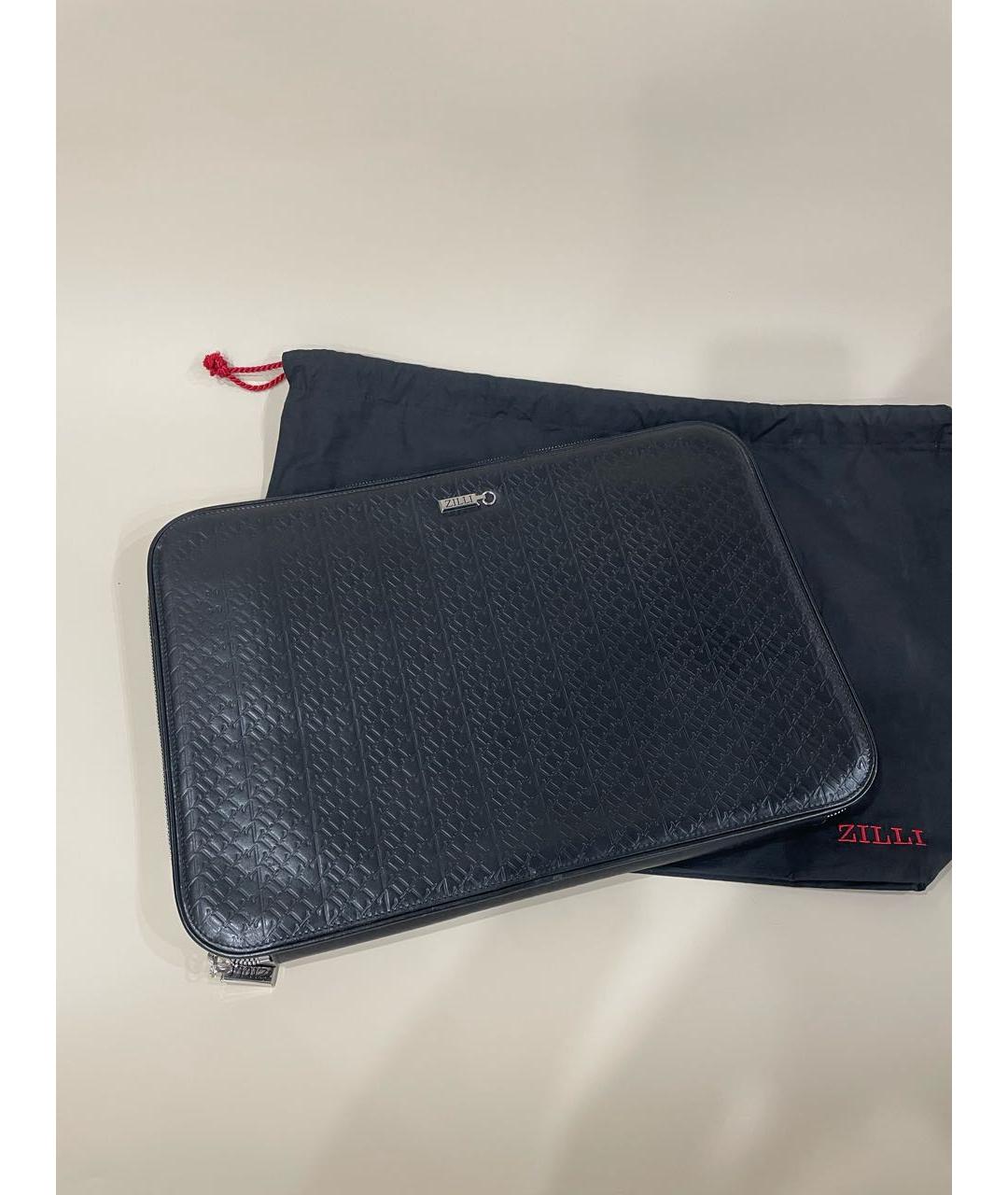 ZILLI Черная кожаная папка для документов, фото 8