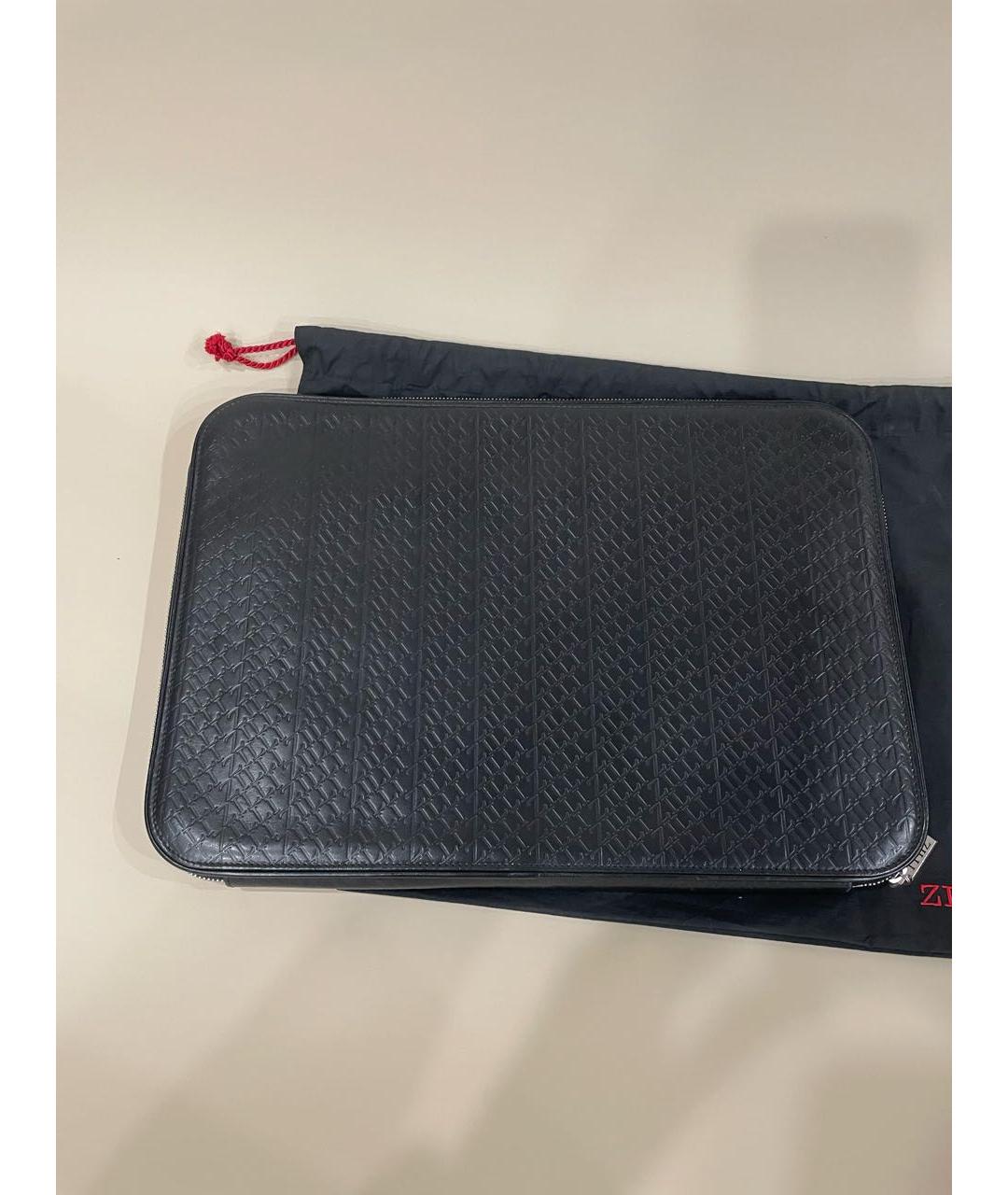 ZILLI Черная кожаная папка для документов, фото 4