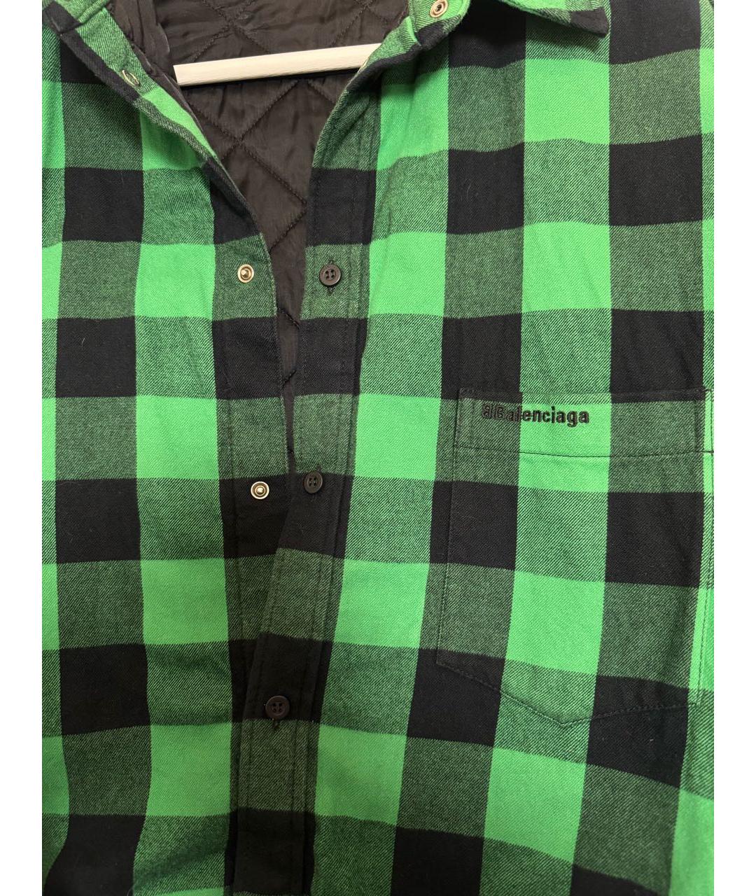 BALENCIAGA Зеленая хлопковая куртка, фото 4