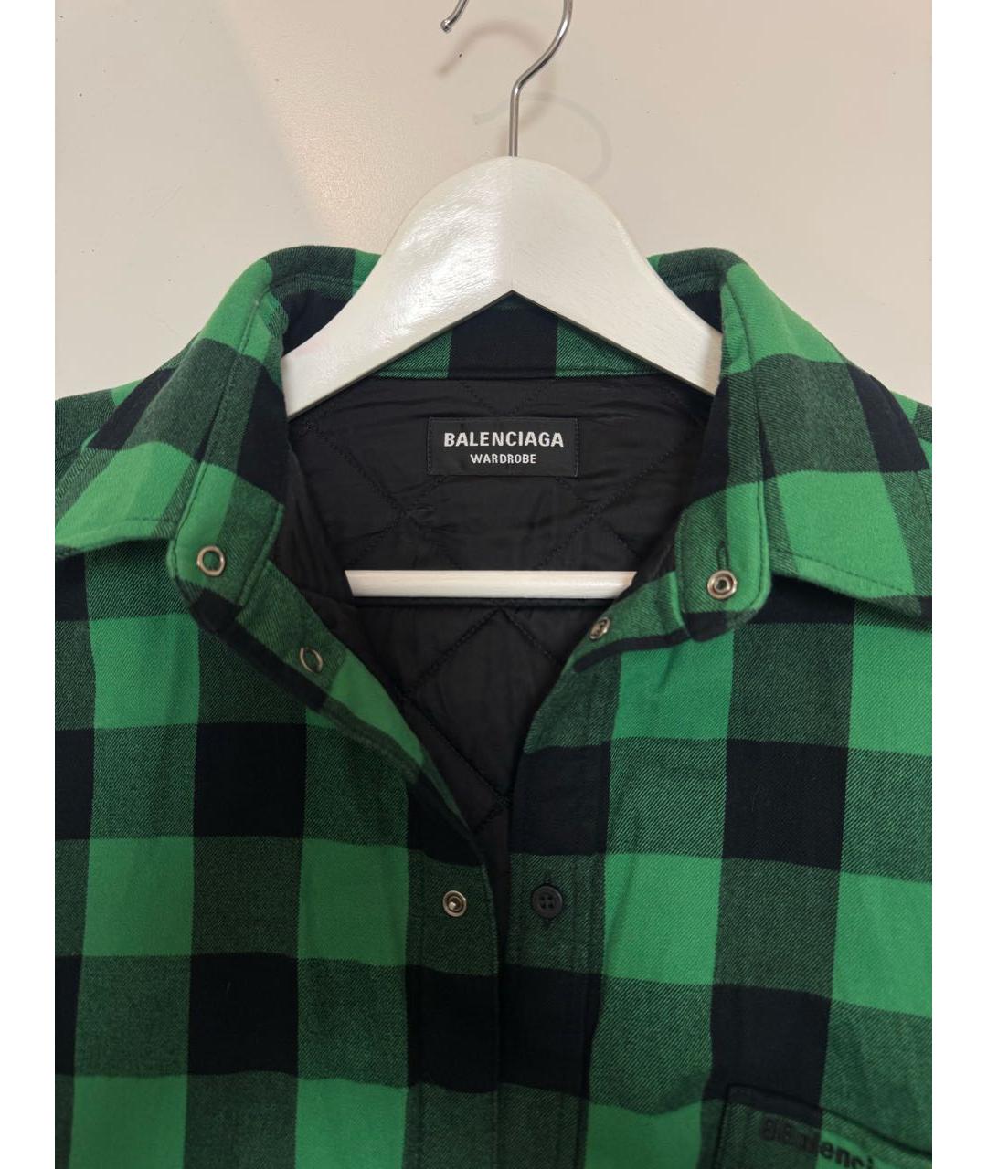 BALENCIAGA Зеленая хлопковая куртка, фото 3