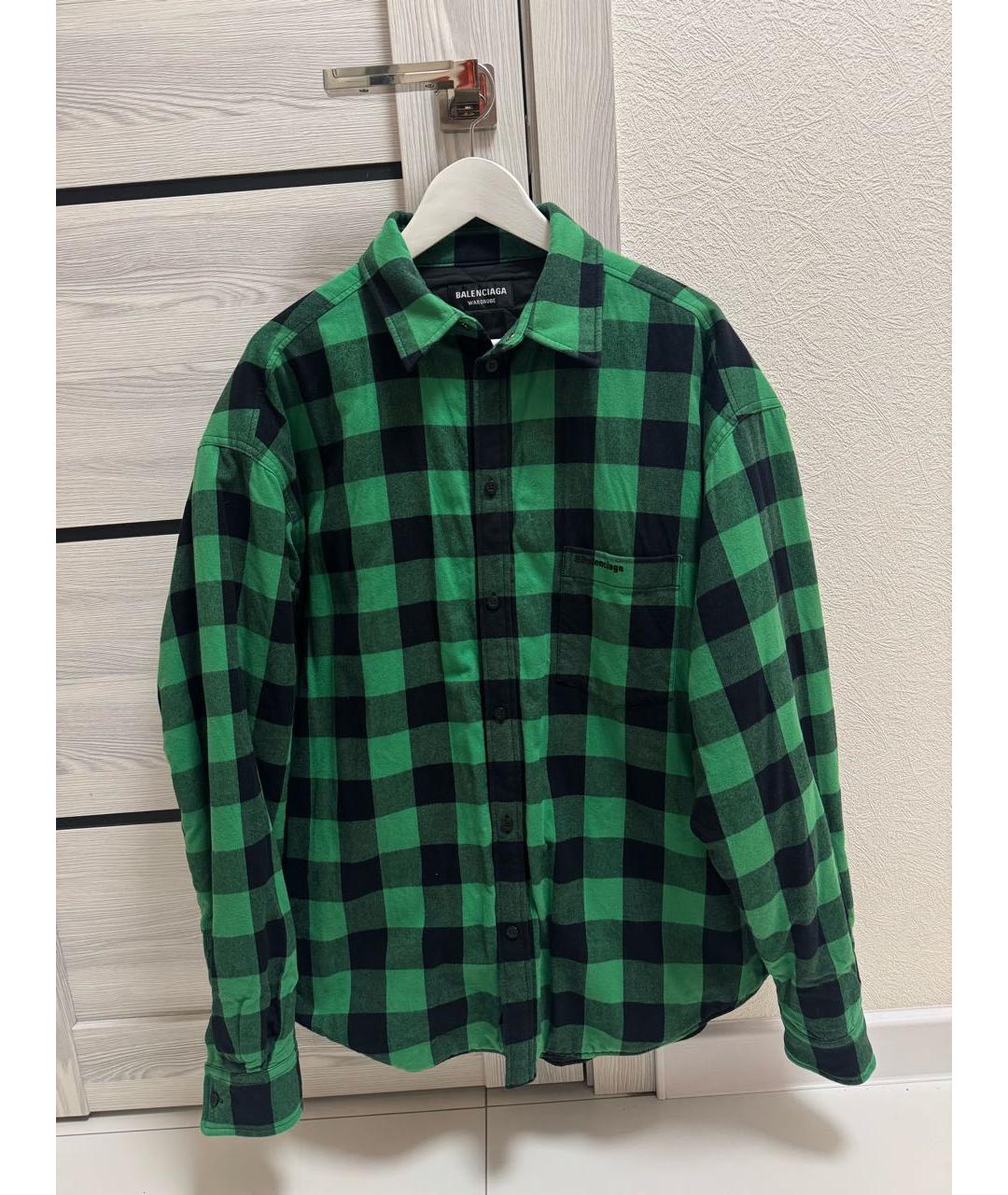 BALENCIAGA Зеленая хлопковая куртка, фото 5