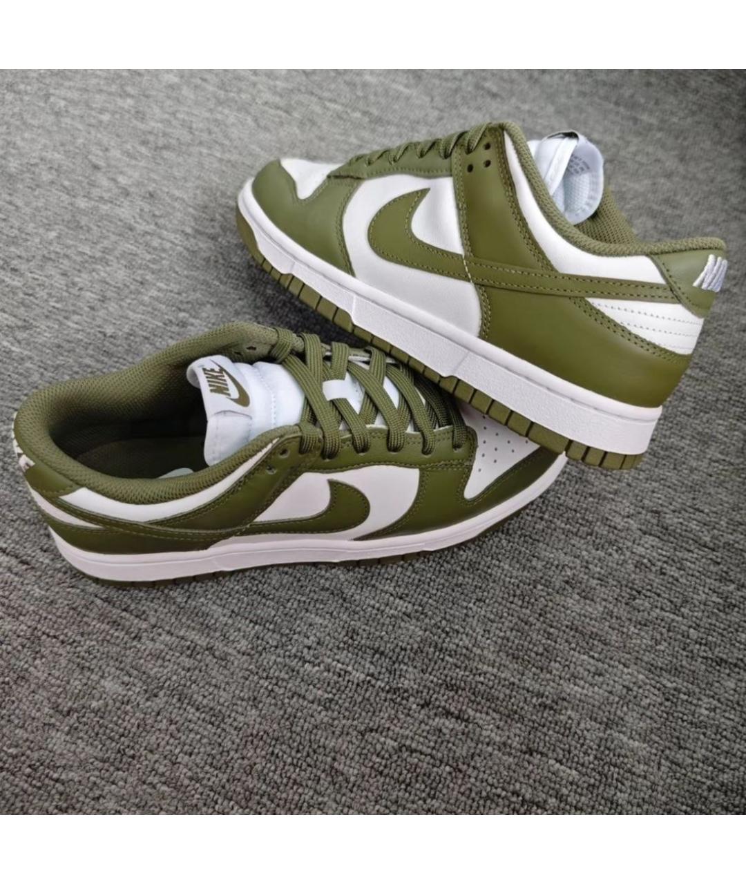 NIKE Зеленые кожаные кроссовки, фото 4