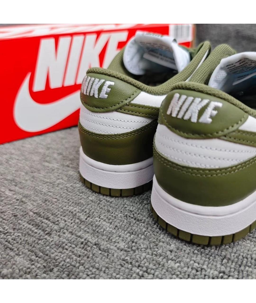 NIKE Зеленые кожаные кроссовки, фото 6