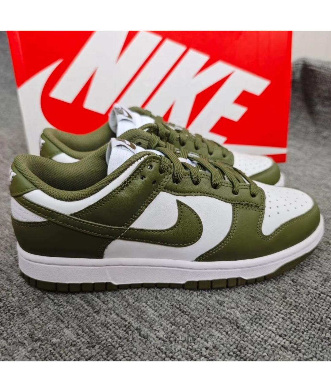 NIKE Зеленые кожаные кроссовки, фото 3