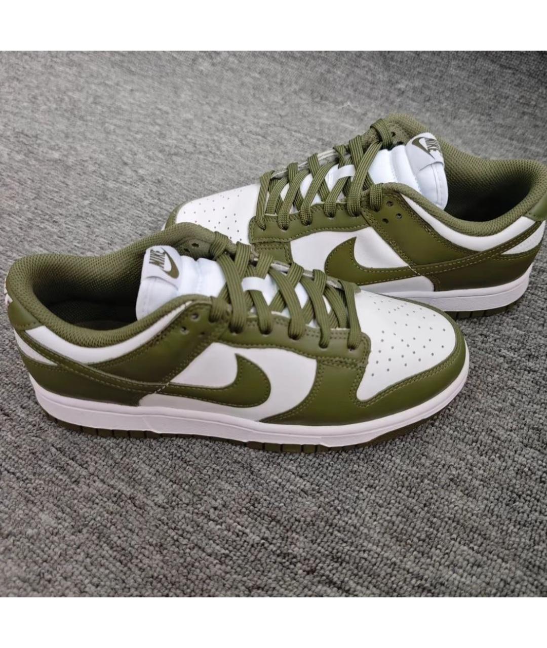 NIKE Зеленые кожаные кроссовки, фото 5