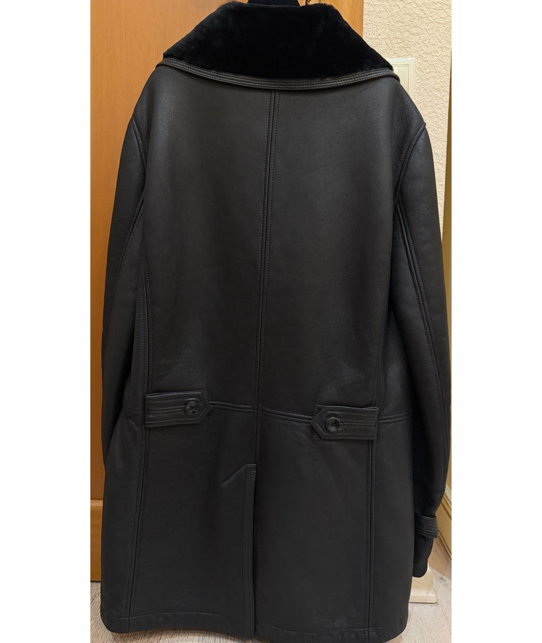 VERSACE Черная кожаная дубленка/шуба, фото 2