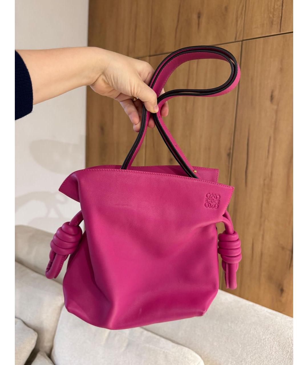 LOEWE Розовая кожаная сумка через плечо, фото 3