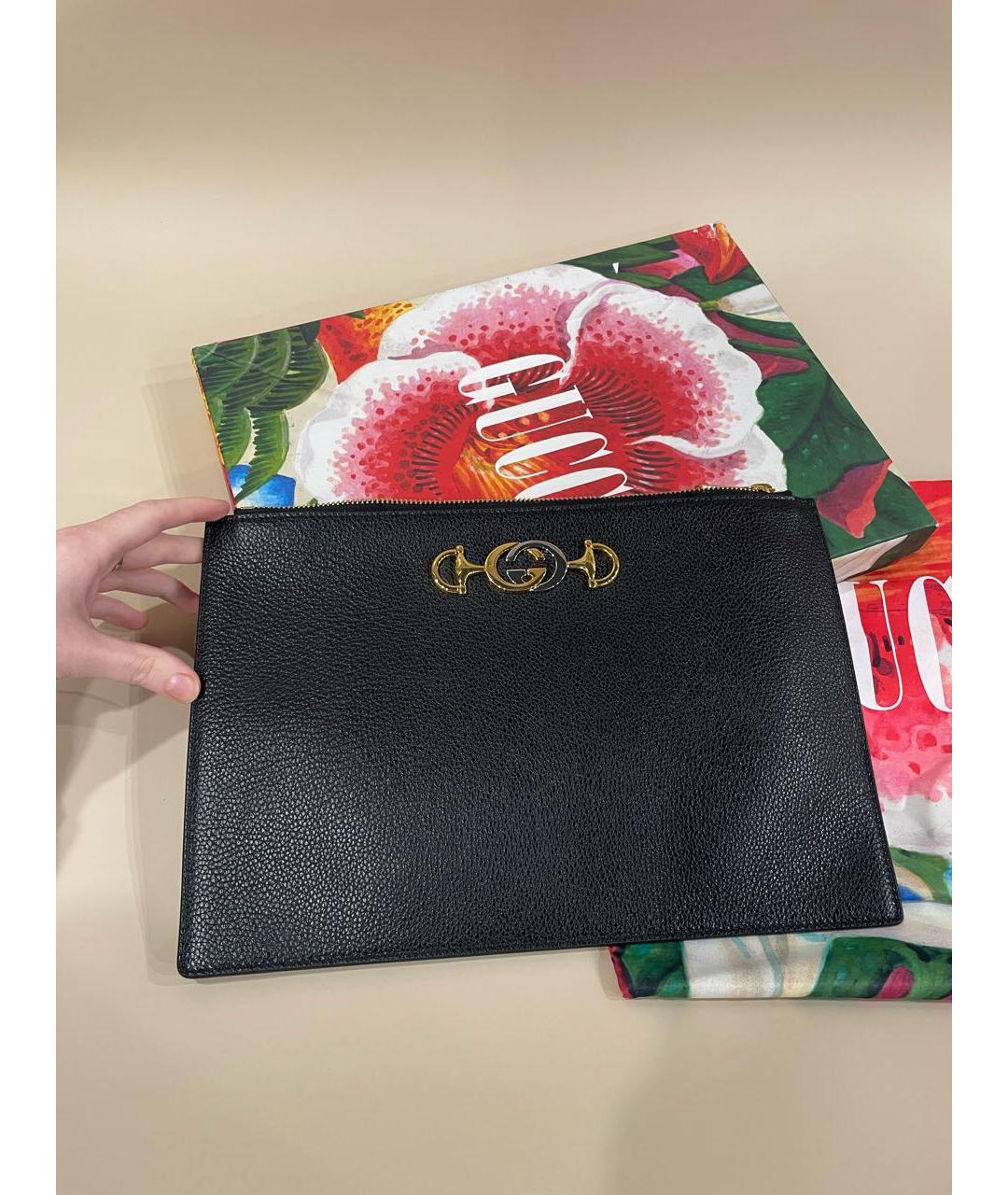 GUCCI Черная кожаная папка для документов, фото 3