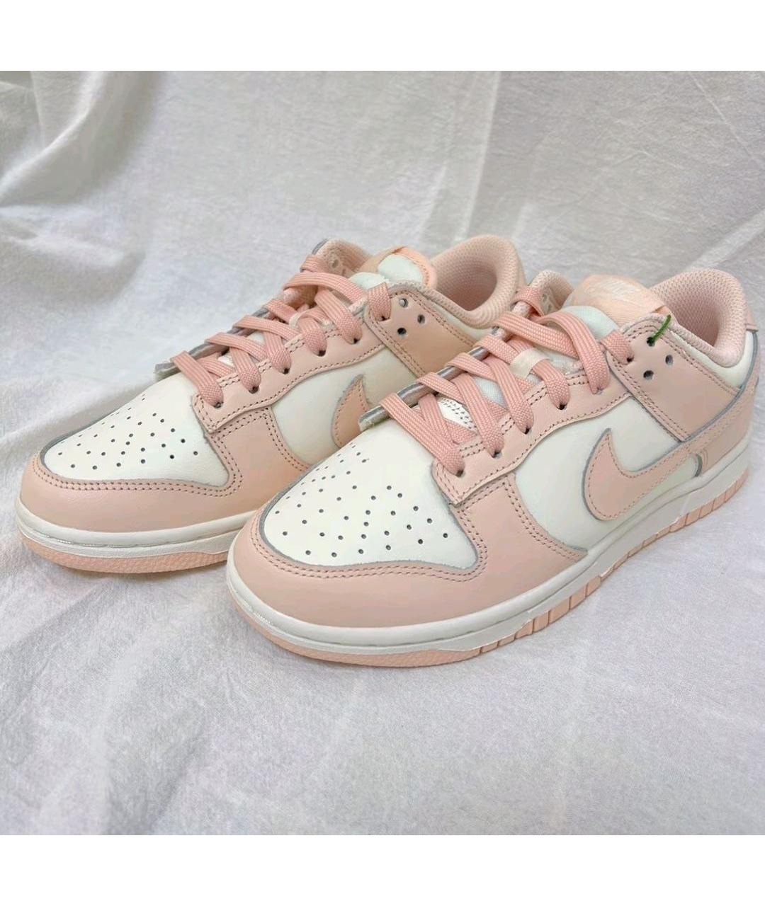 NIKE Розовые кожаные низкие кроссовки / кеды, фото 4