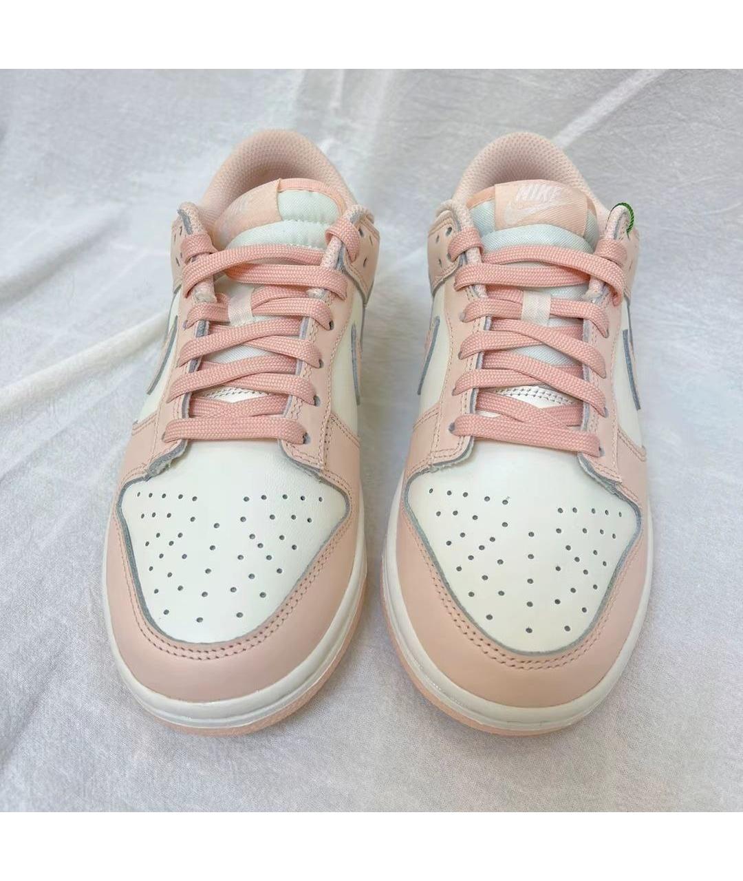 NIKE Розовые кожаные низкие кроссовки / кеды, фото 2