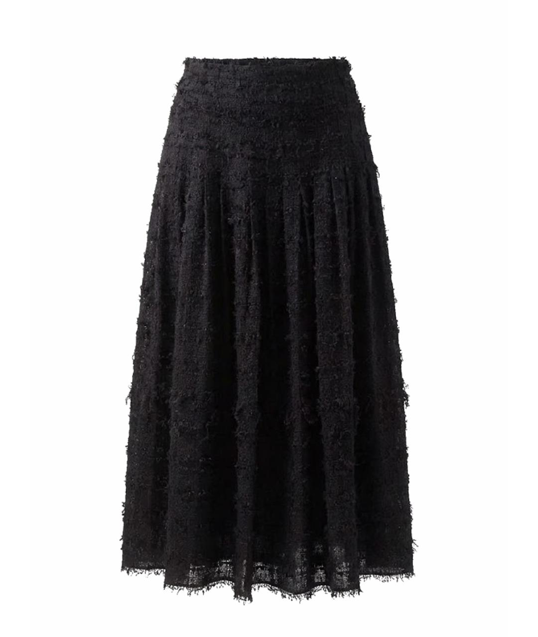 CHANEL Черная шелковая юбка макси, фото 1