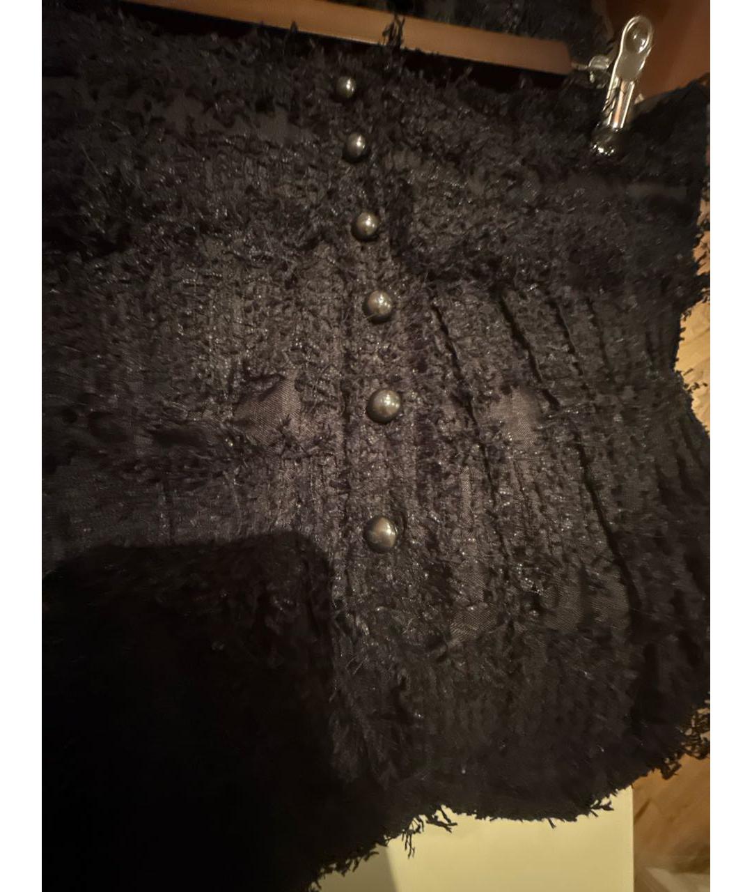 CHANEL Черная шелковая юбка макси, фото 3