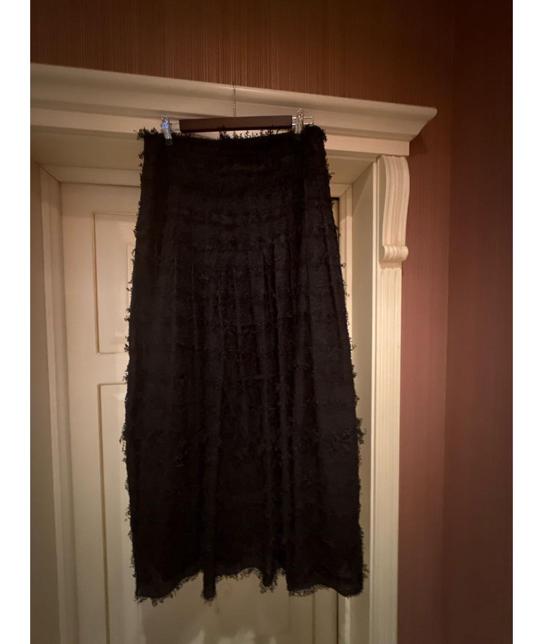 CHANEL Черная шелковая юбка макси, фото 6