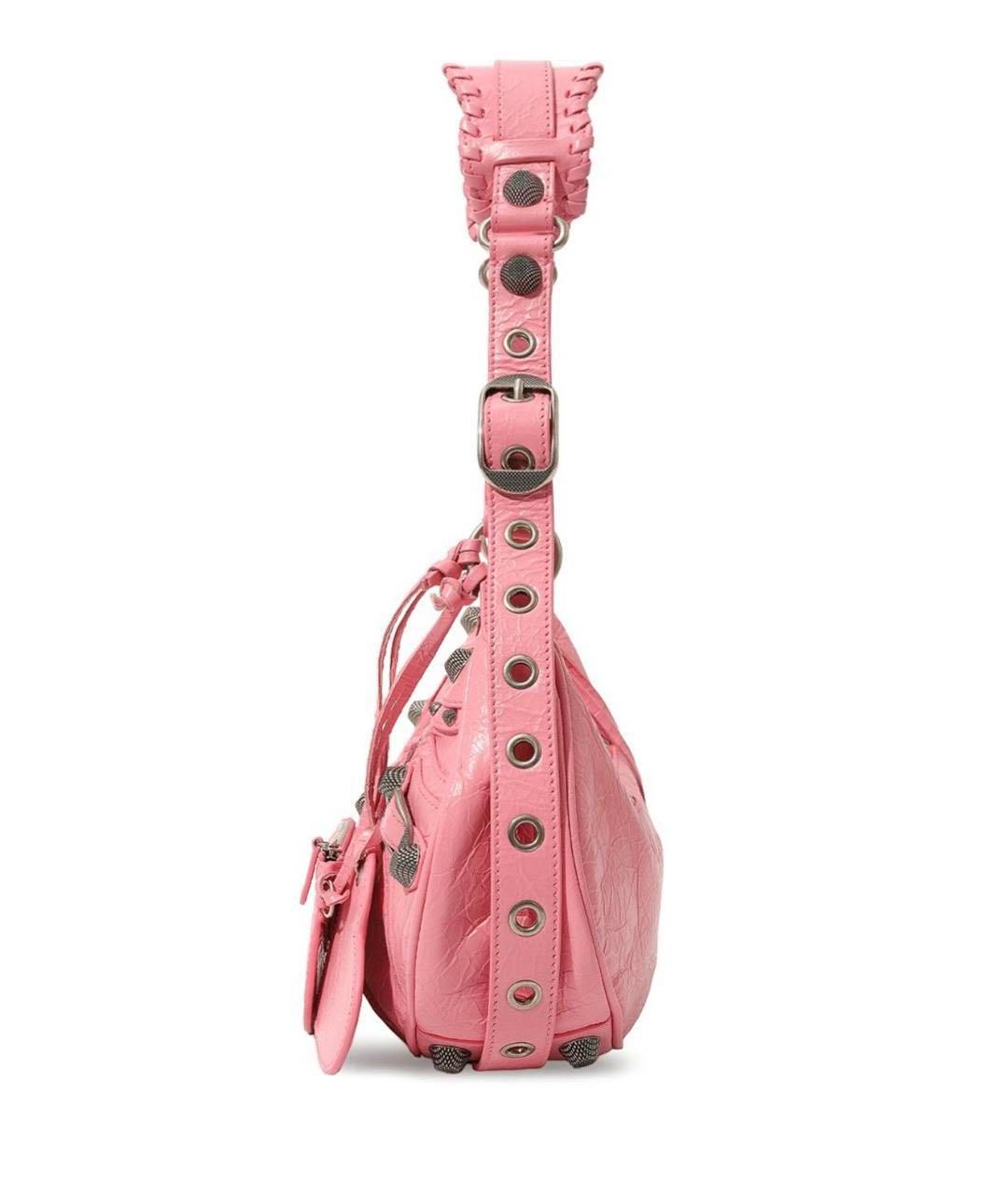 BALENCIAGA Розовая кожаная сумка через плечо, фото 4