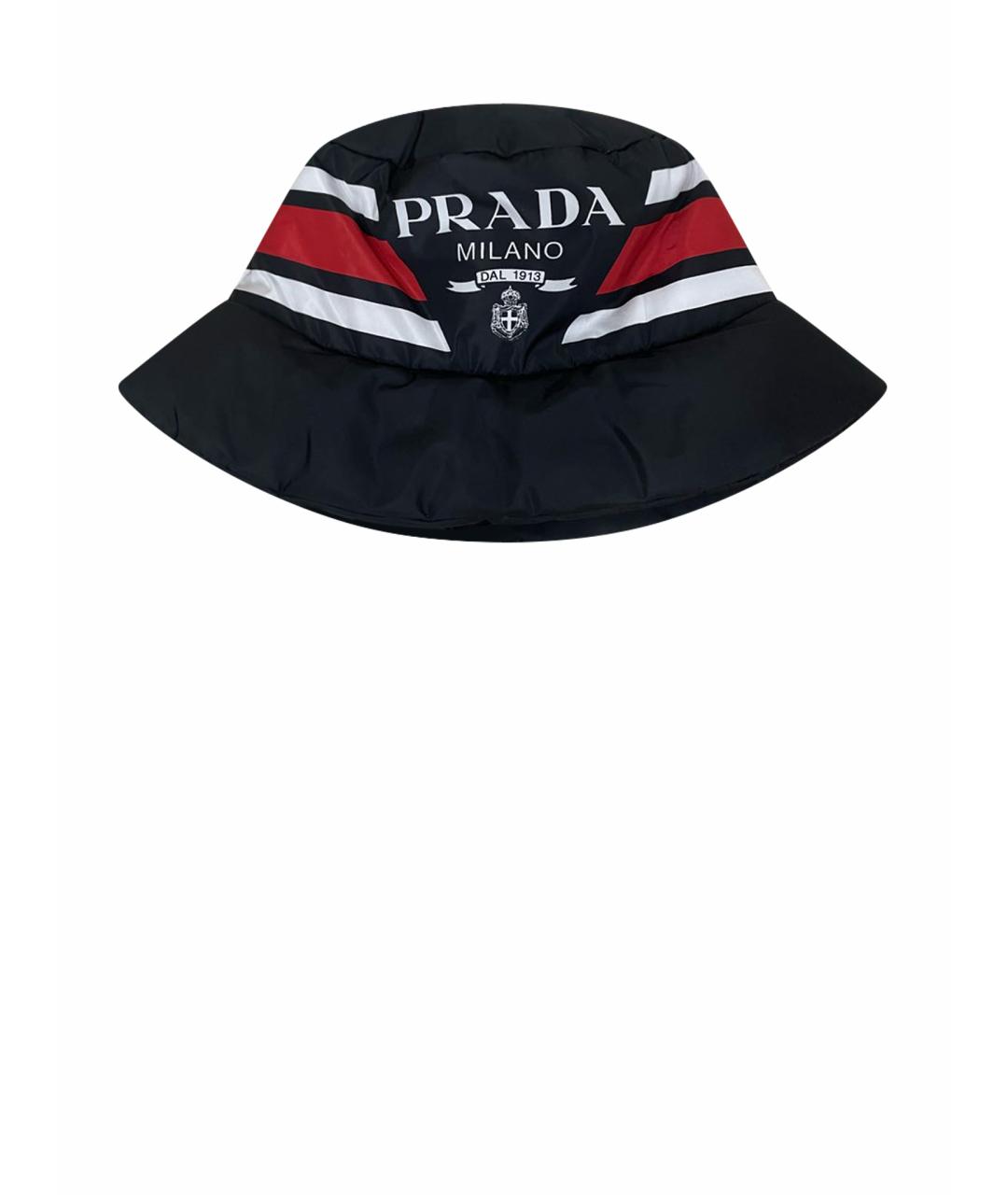 PRADA Черная синтетическая кепка/бейсболка, фото 1