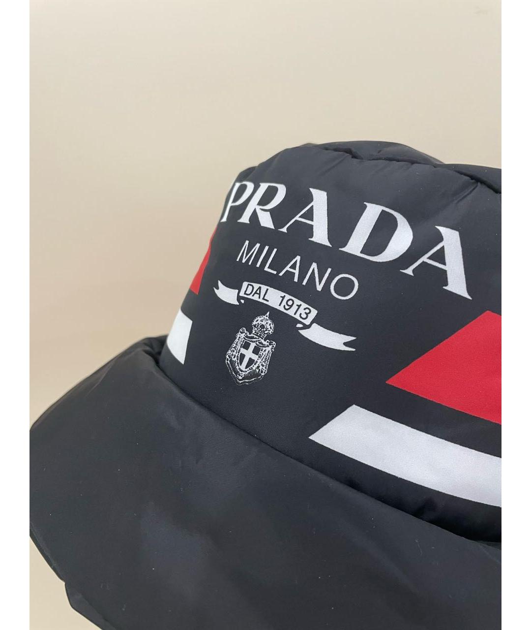 PRADA Черная синтетическая кепка/бейсболка, фото 4