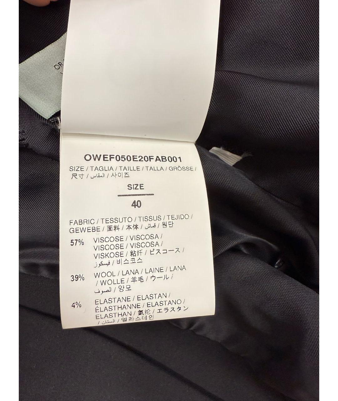 OFF-WHITE Черный вискозный жакет/пиджак, фото 7