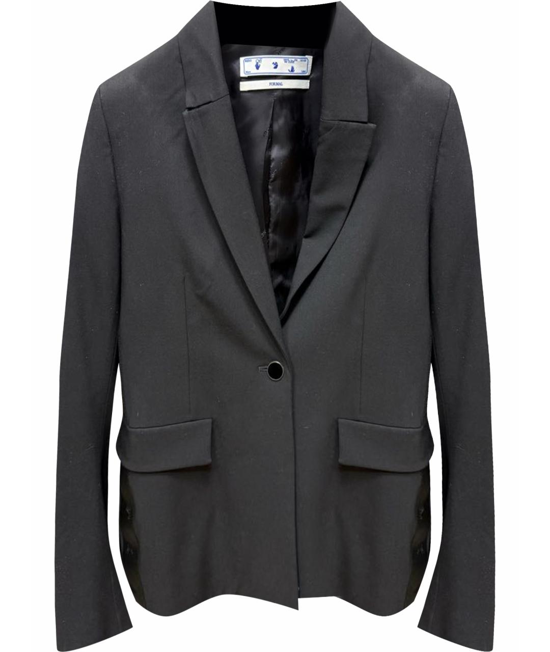 OFF-WHITE Черный вискозный жакет/пиджак, фото 1