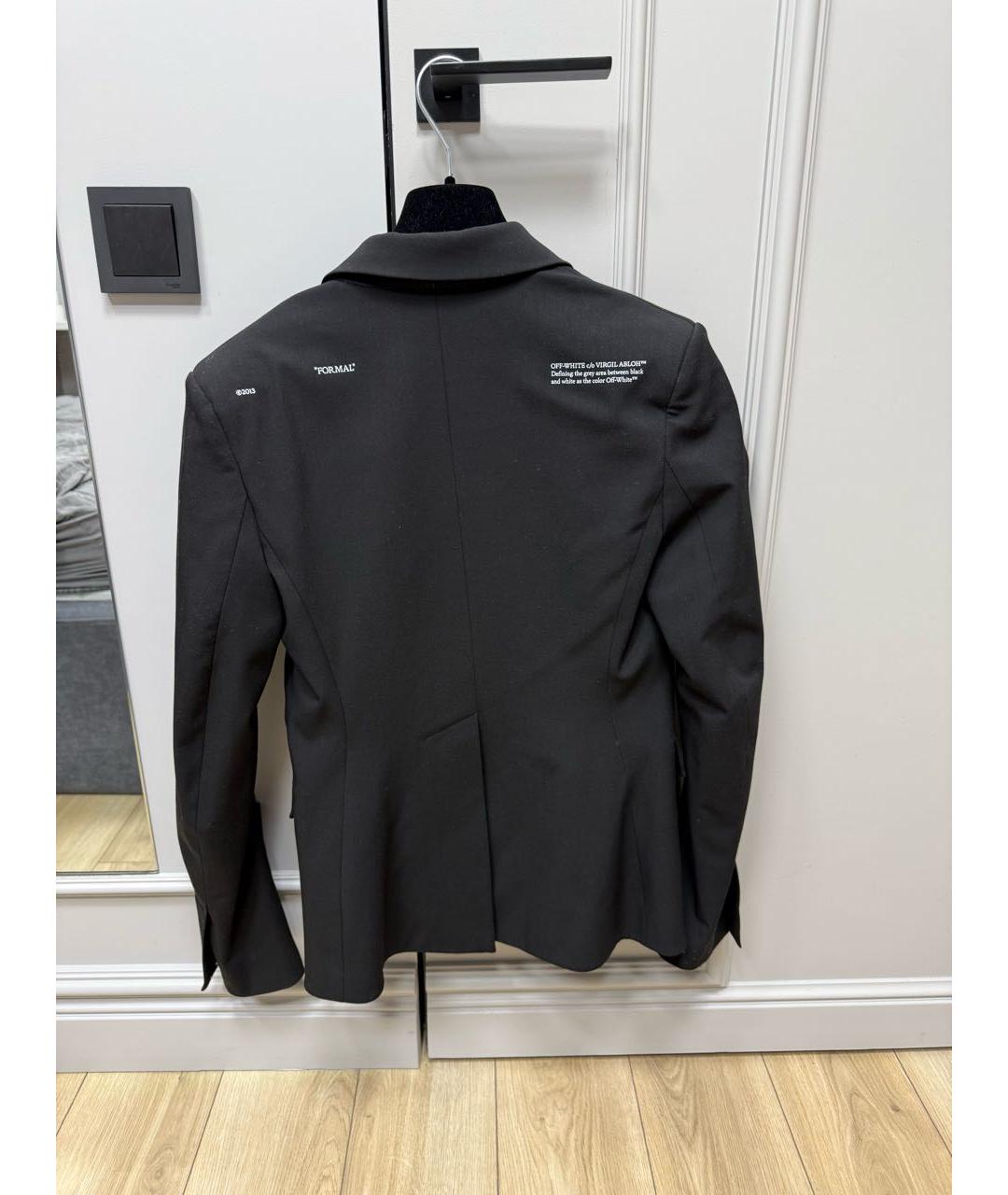 OFF-WHITE Черный вискозный жакет/пиджак, фото 2