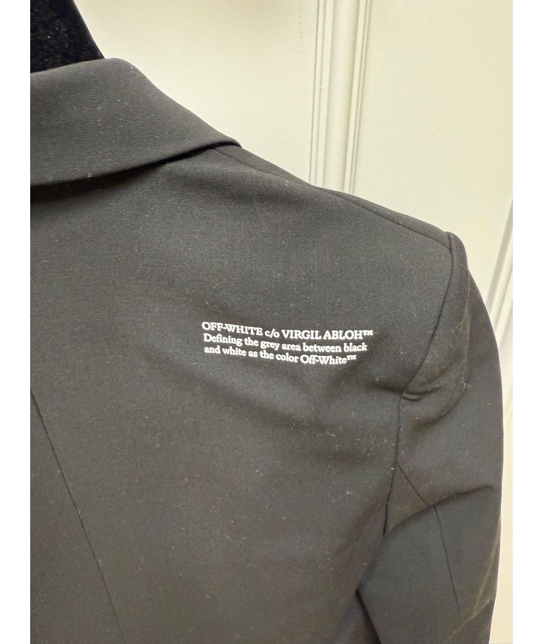 OFF-WHITE Черный вискозный жакет/пиджак, фото 3