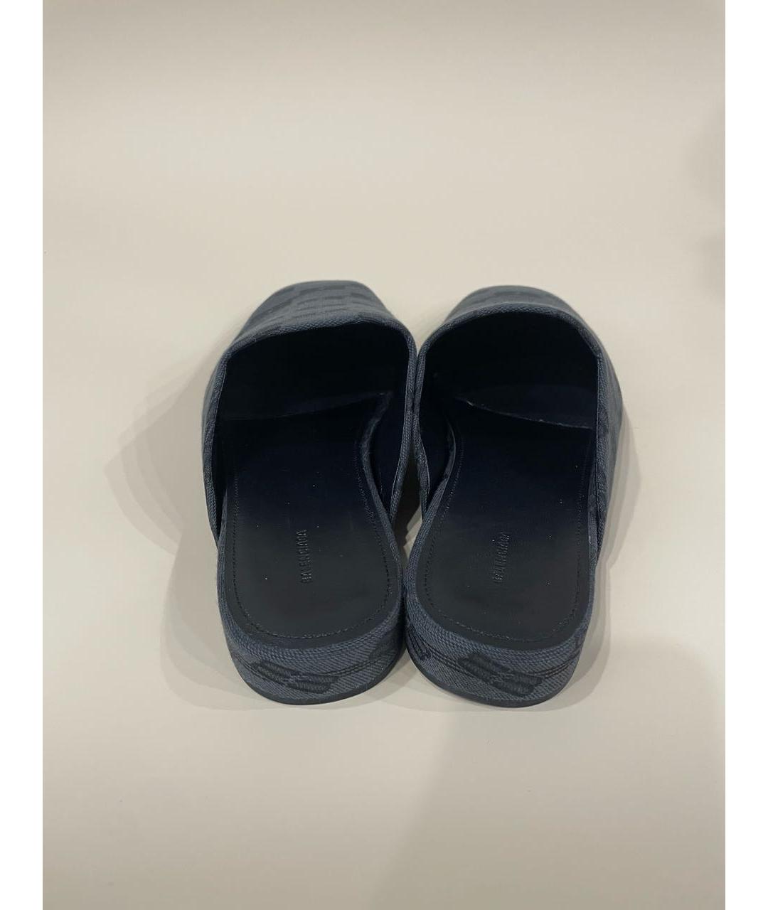 BALENCIAGA Антрацитовые кожаные сандалии, фото 3