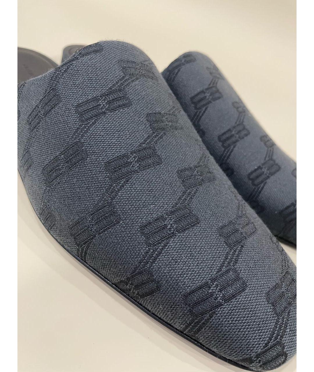 BALENCIAGA Антрацитовые кожаные сандалии, фото 6