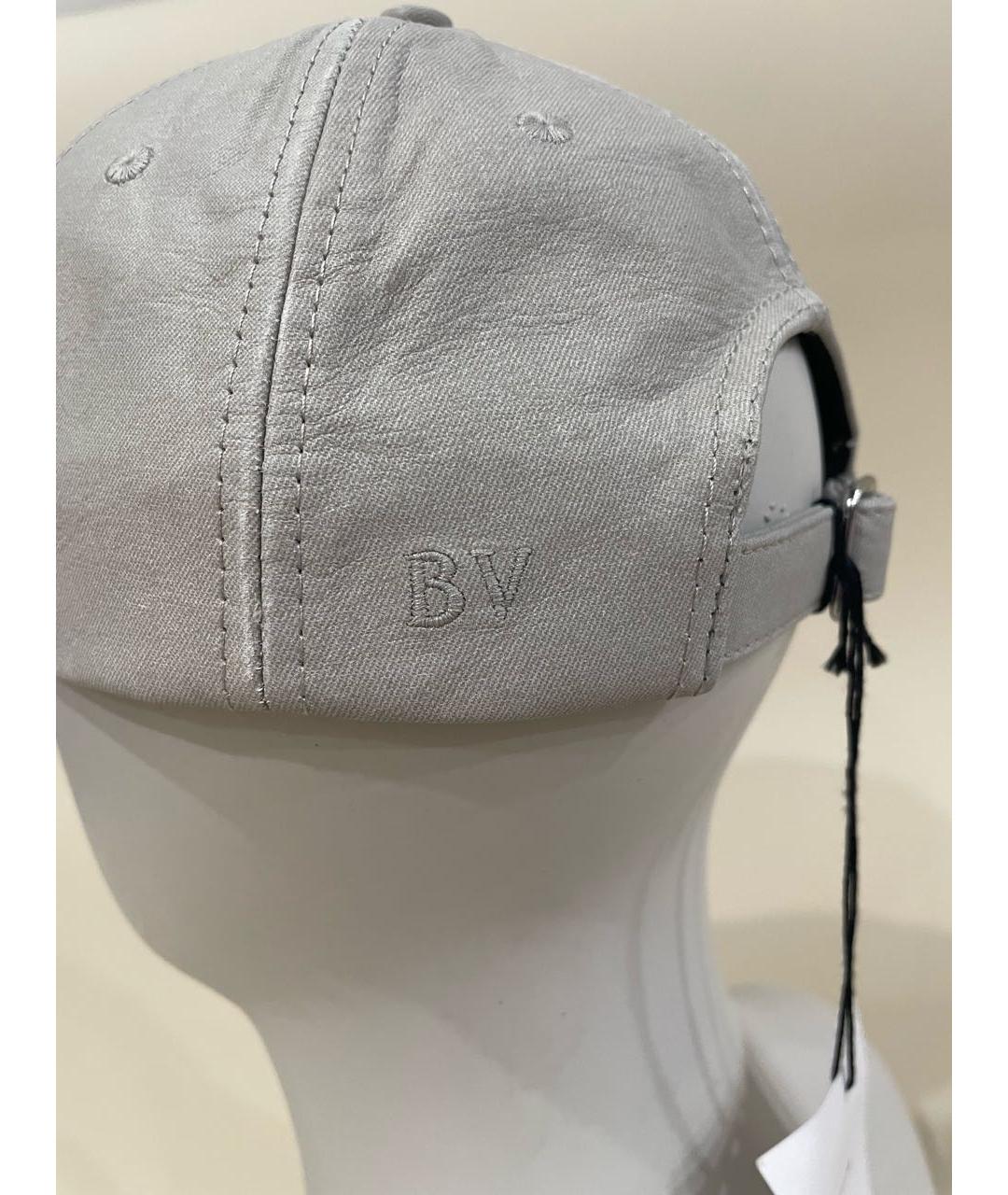 BOTTEGA VENETA Серая кожаная кепка/бейсболка, фото 7