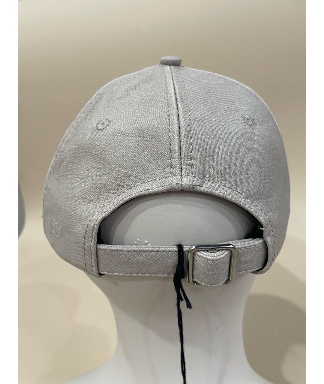 BOTTEGA VENETA Серая кожаная кепка/бейсболка, фото 6