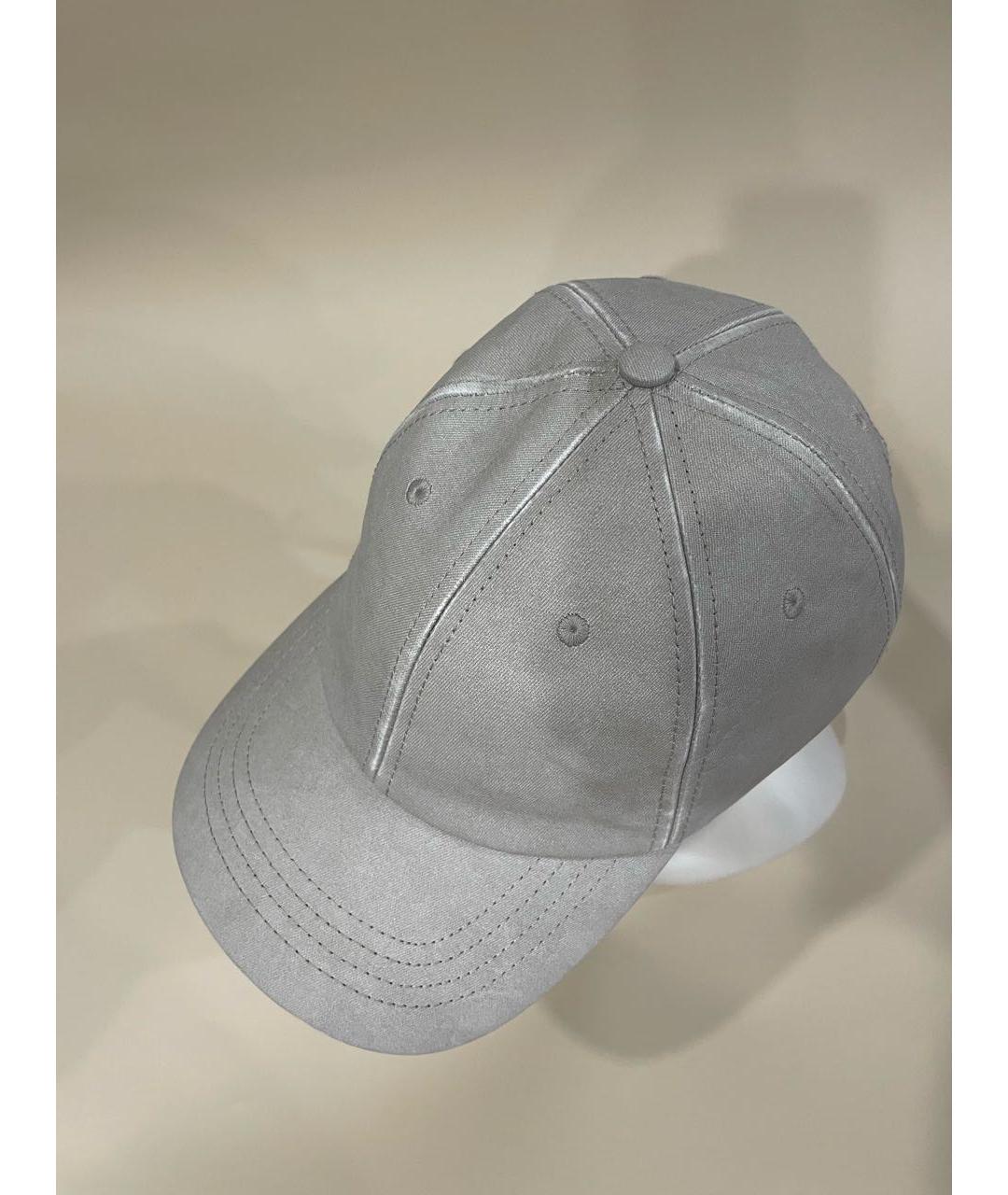 BOTTEGA VENETA Серая кожаная кепка/бейсболка, фото 3