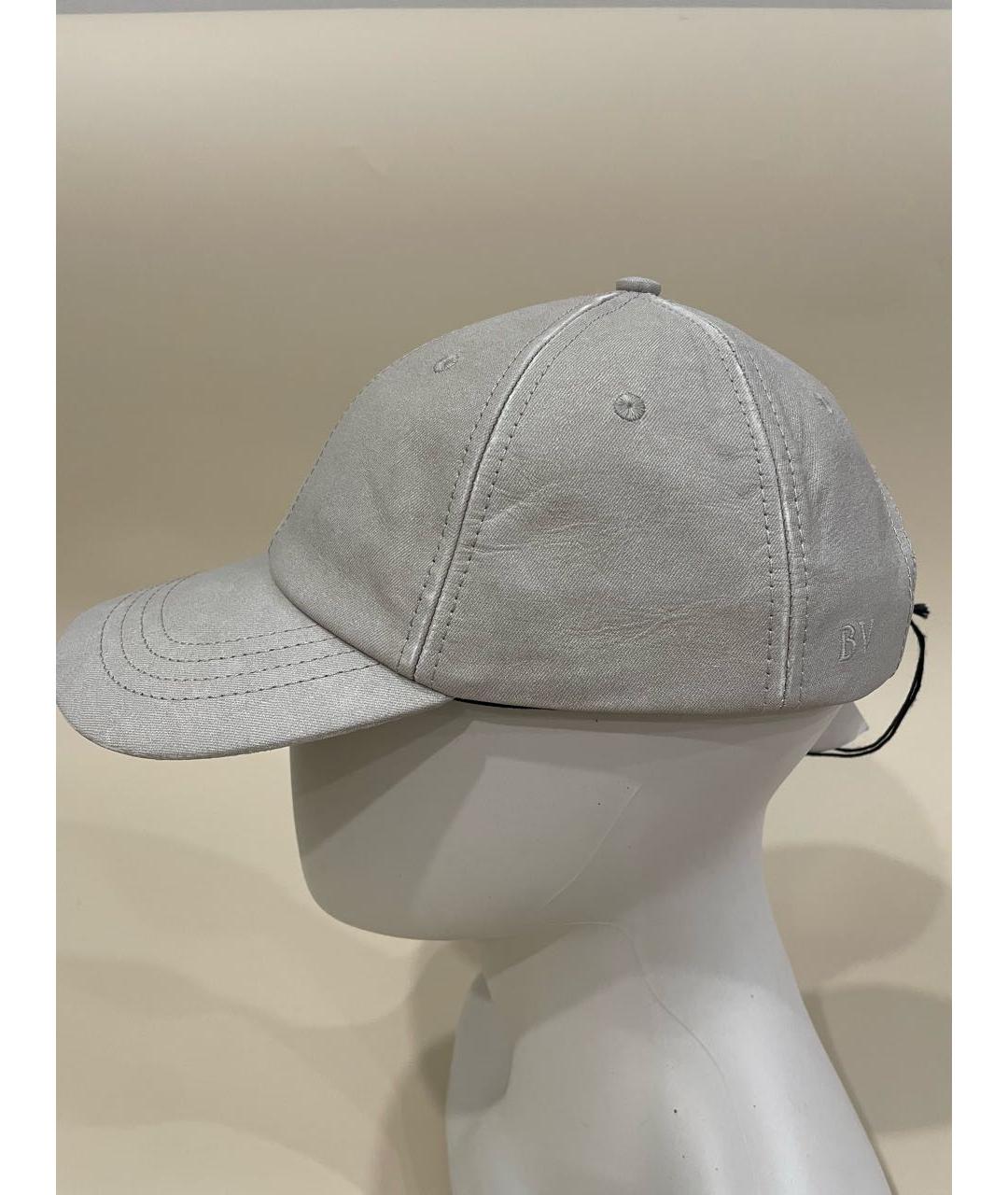 BOTTEGA VENETA Серая кожаная кепка/бейсболка, фото 5