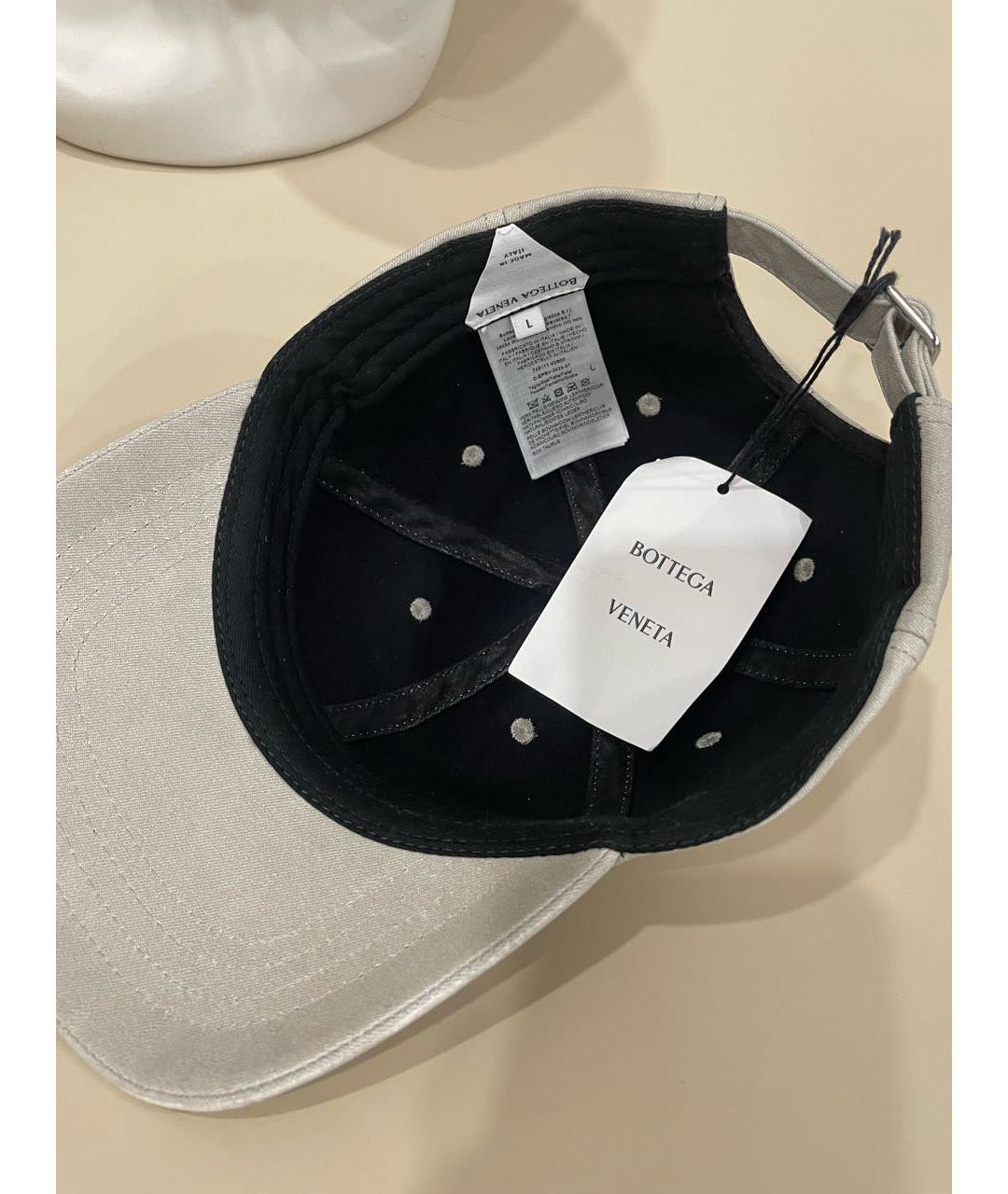 BOTTEGA VENETA Серая кожаная кепка/бейсболка, фото 8