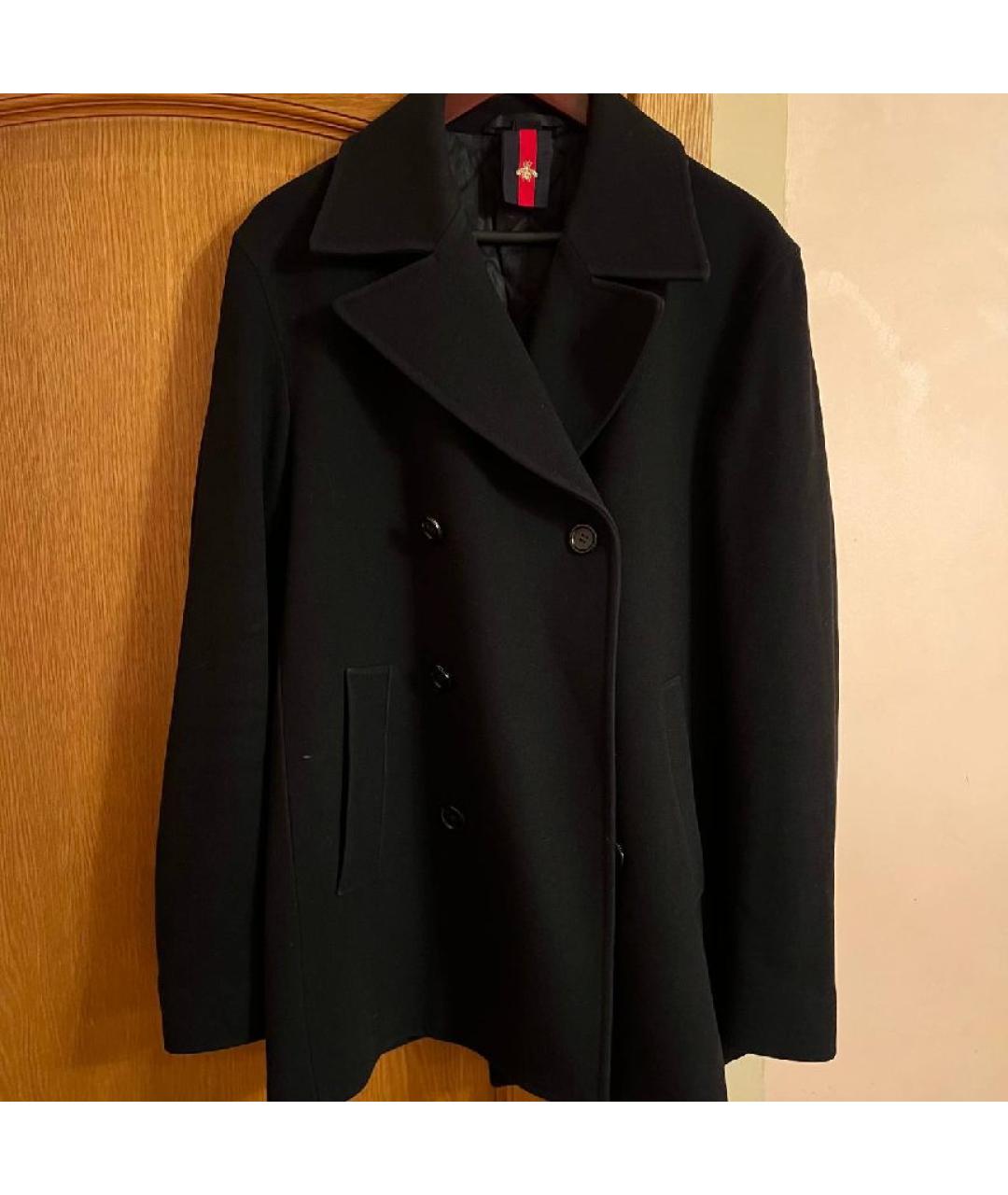 GUCCI Черное шерстяное пальто, фото 8