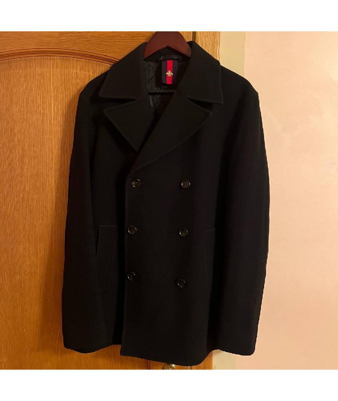 GUCCI Черное шерстяное пальто, фото 10