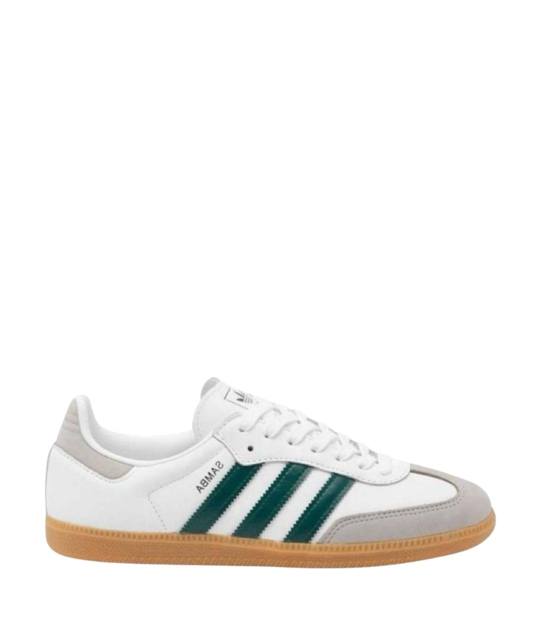 ADIDAS Белые кожаные низкие кроссовки / кеды, фото 1