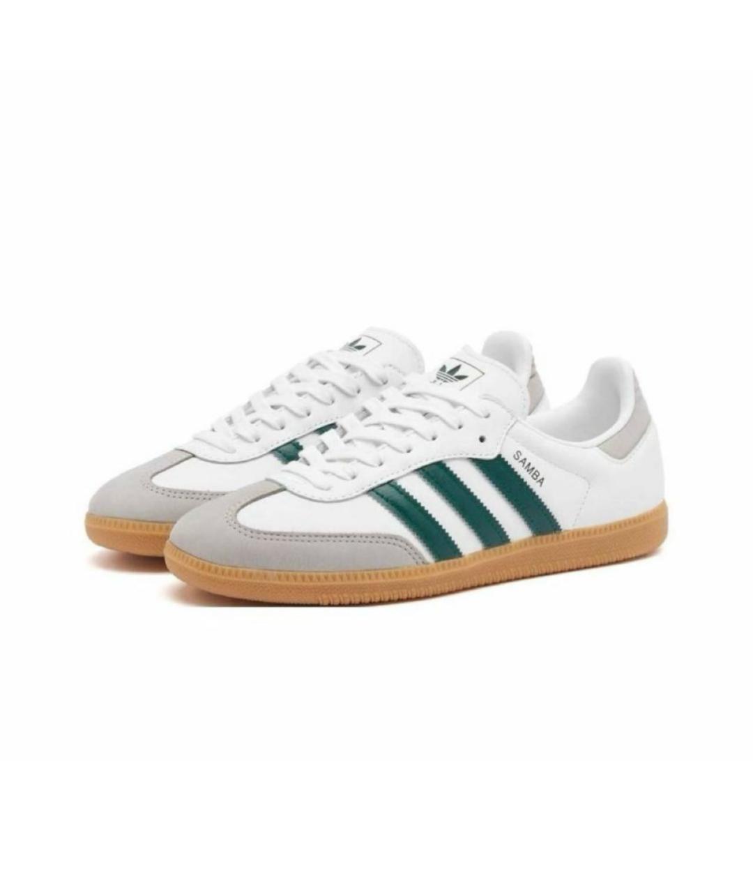 ADIDAS Белые кожаные низкие кроссовки / кеды, фото 3