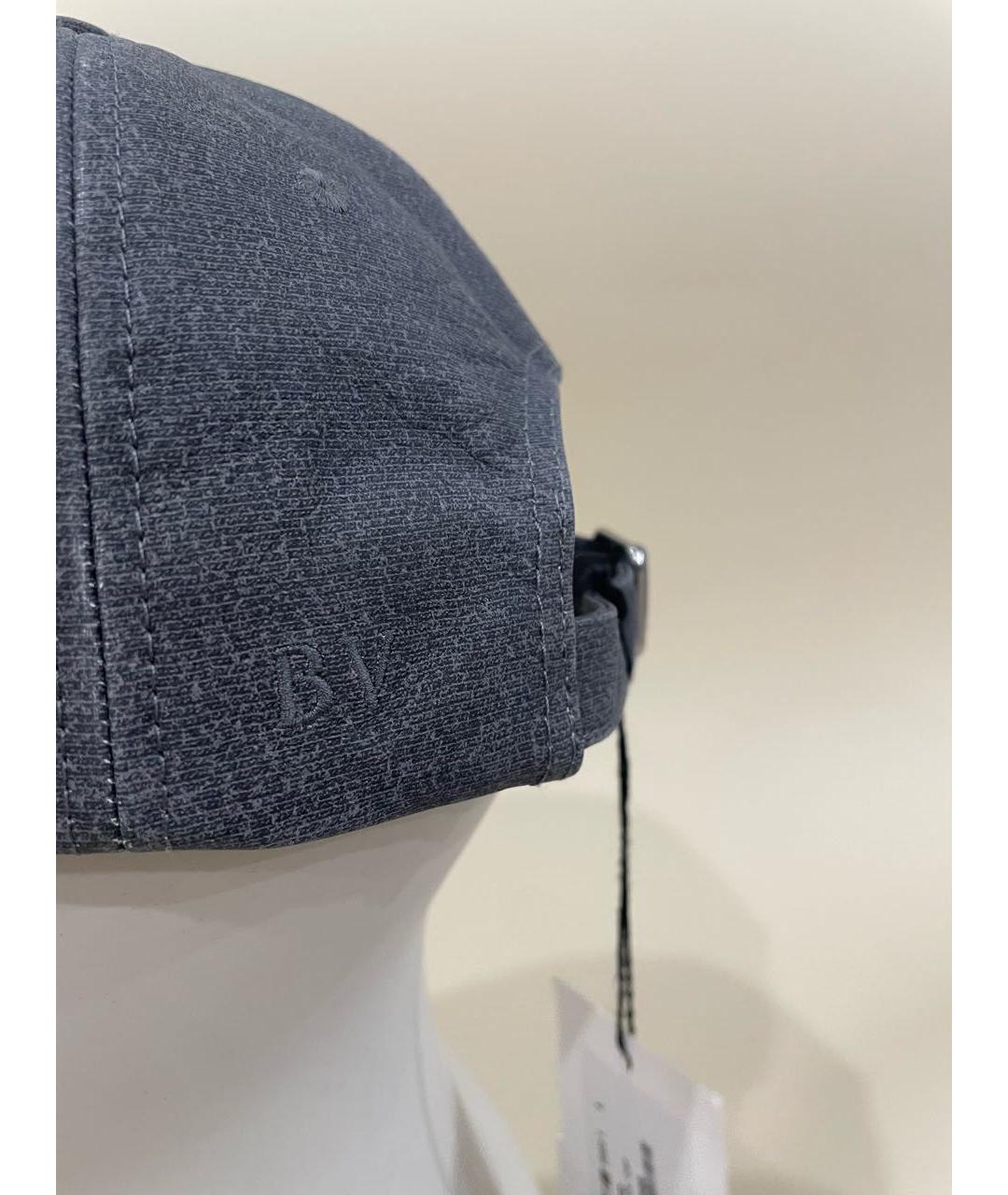 BOTTEGA VENETA Антрацитовая кожаная кепка/бейсболка, фото 6