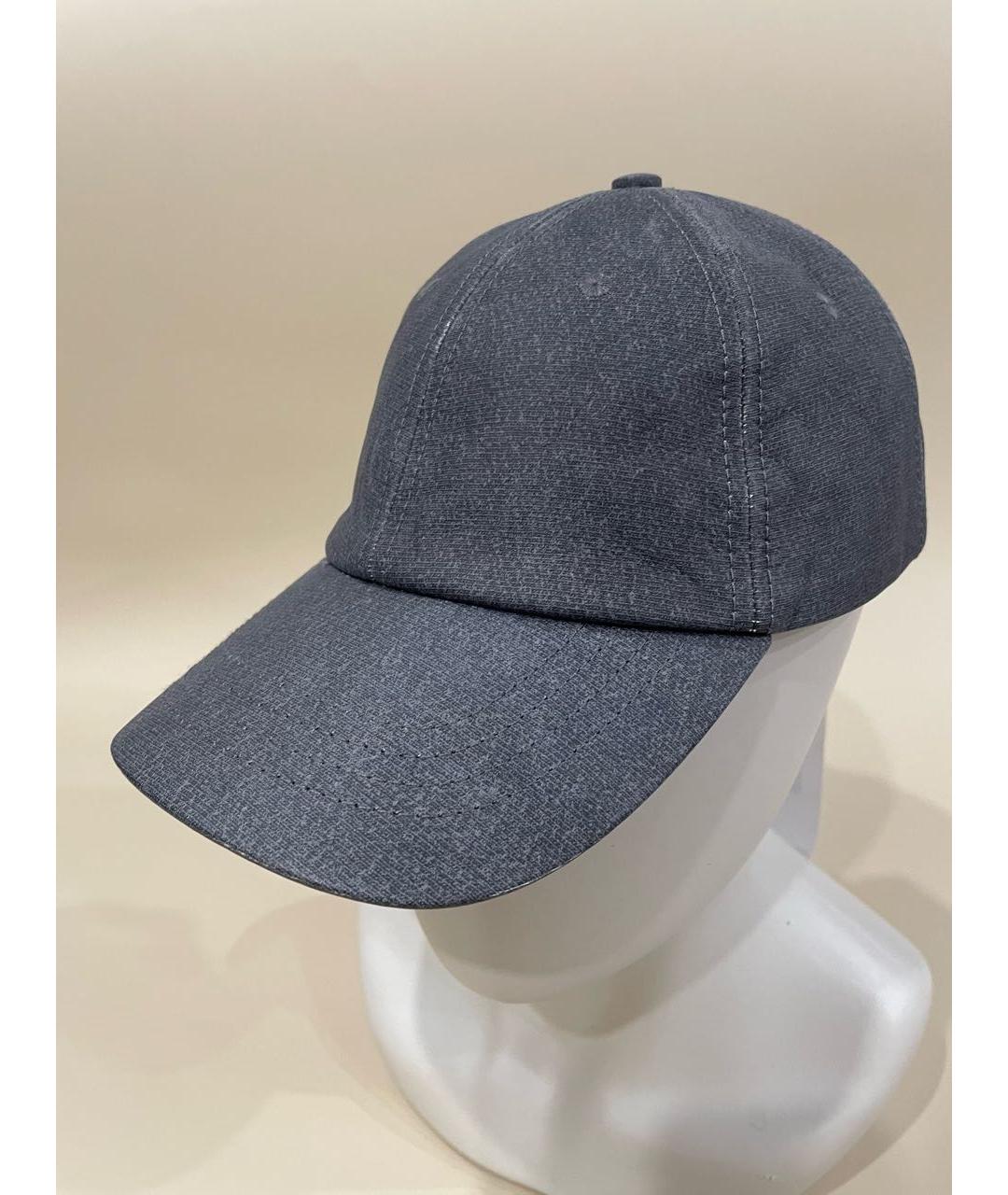 BOTTEGA VENETA Антрацитовая кожаная кепка/бейсболка, фото 3