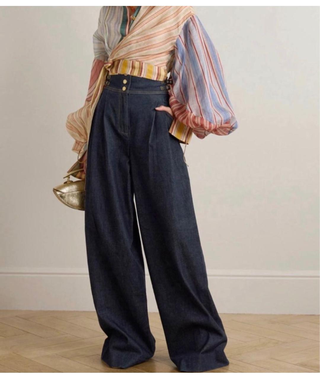 ZIMMERMANN Синие хлопковые прямые джинсы, фото 6