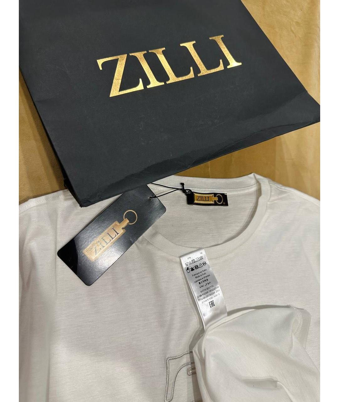 ZILLI Белая хлопковая футболка, фото 5