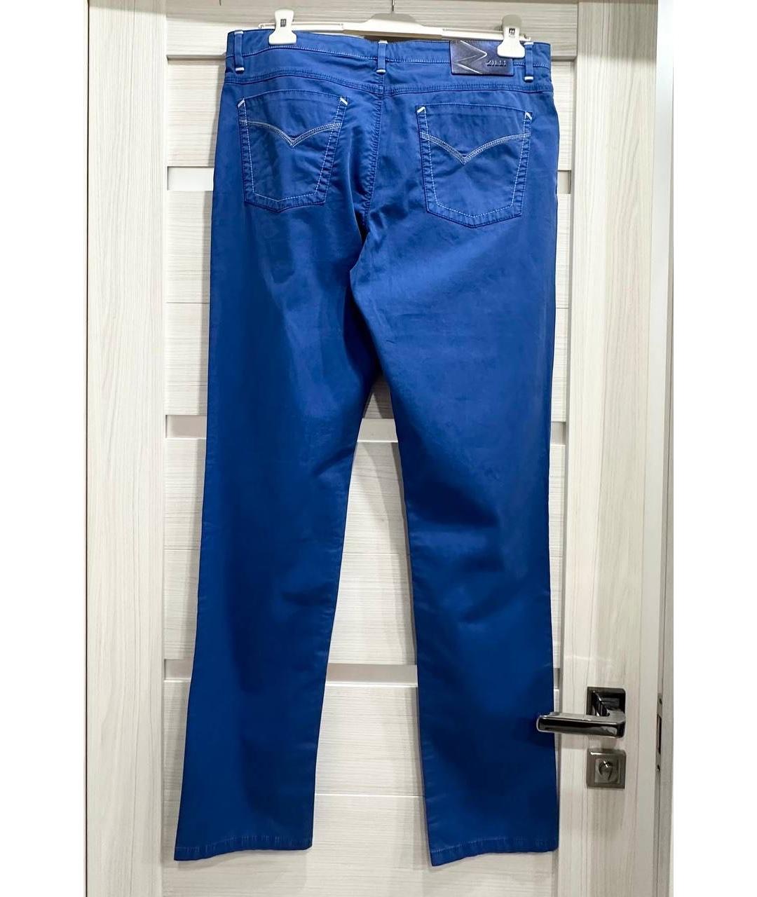 ZILLI Синие хлопко-эластановые джинсы скинни, фото 2