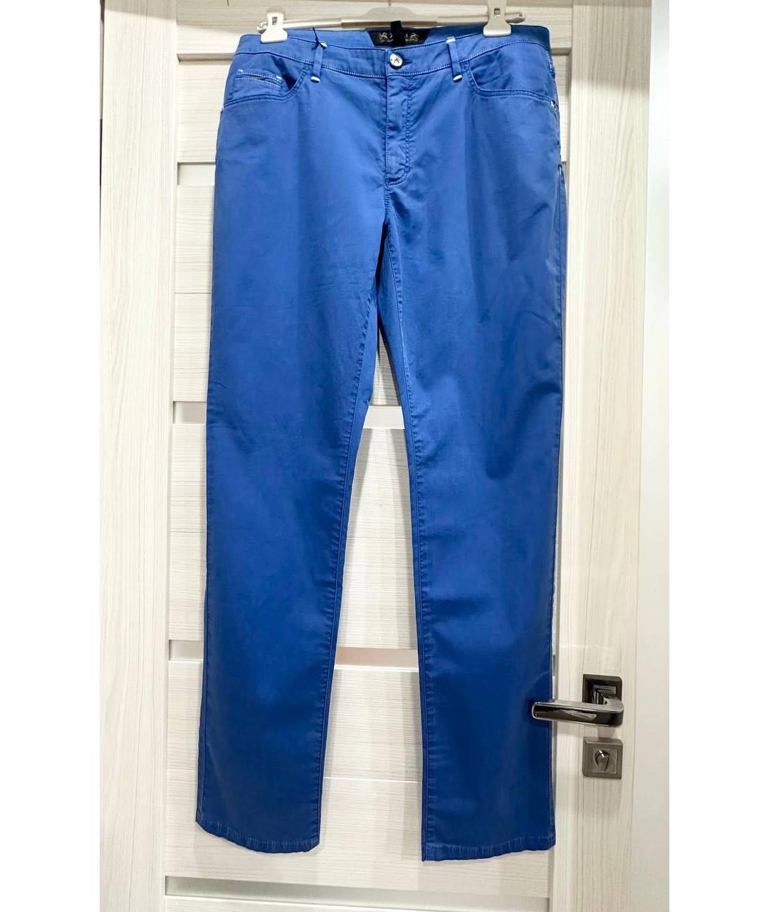 ZILLI Синие хлопко-эластановые джинсы скинни, фото 5