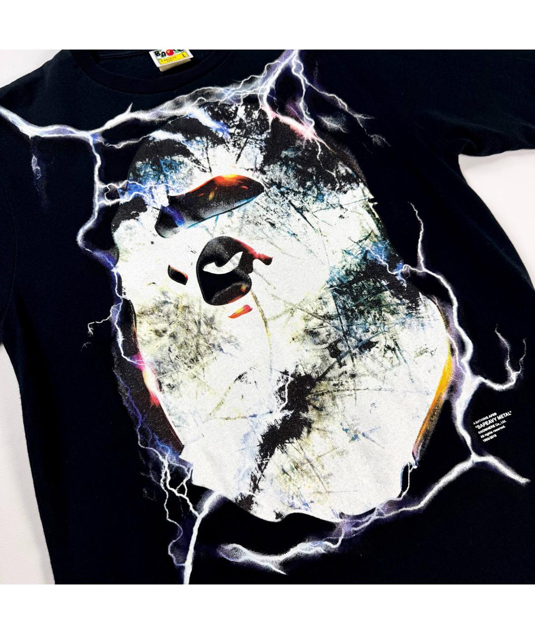 BAPE Черная хлопковая футболка, фото 3