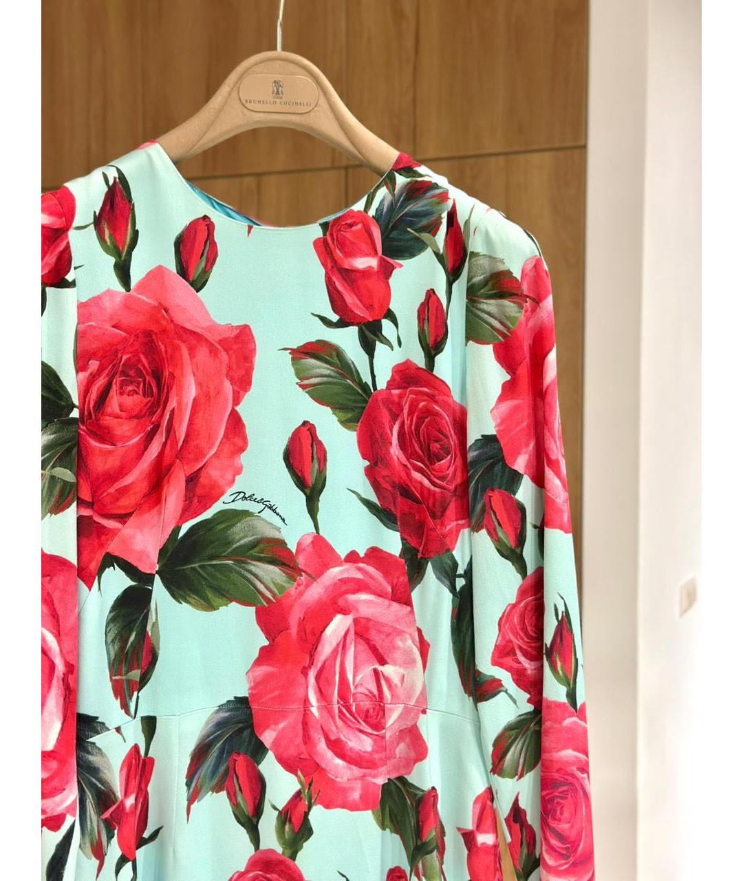 DOLCE&GABBANA Мульти хлопковое повседневное платье, фото 2